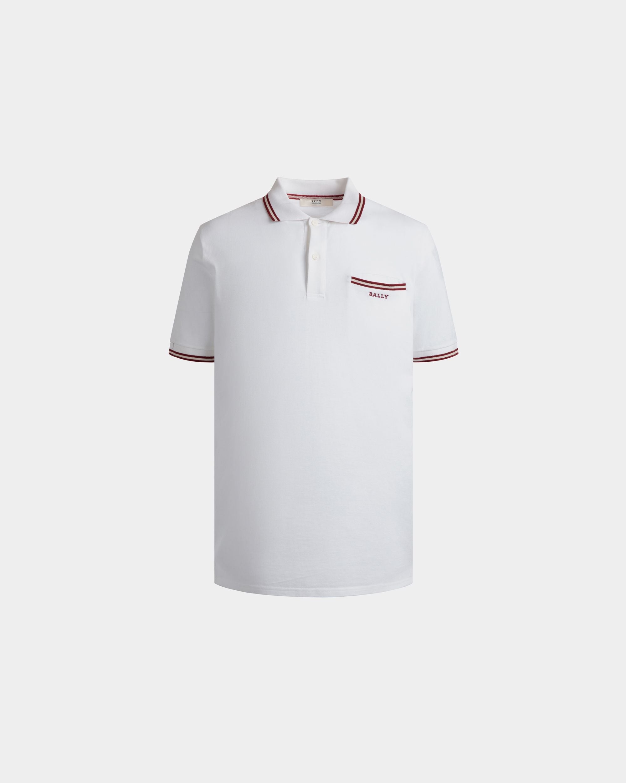 Bally Global - Polo Shirt in White Piqué-Knit Cotton - White