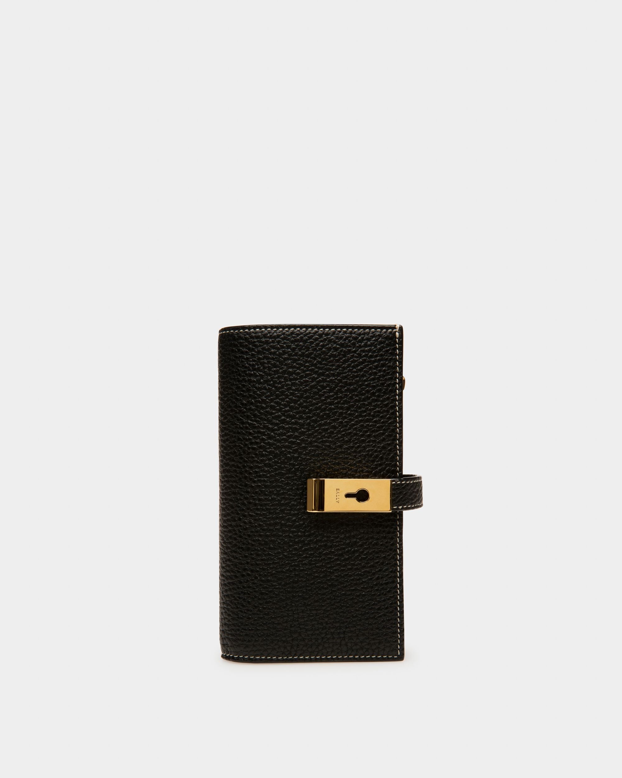 Bally Global - Lock Me French Wallet In Black Leather - Black