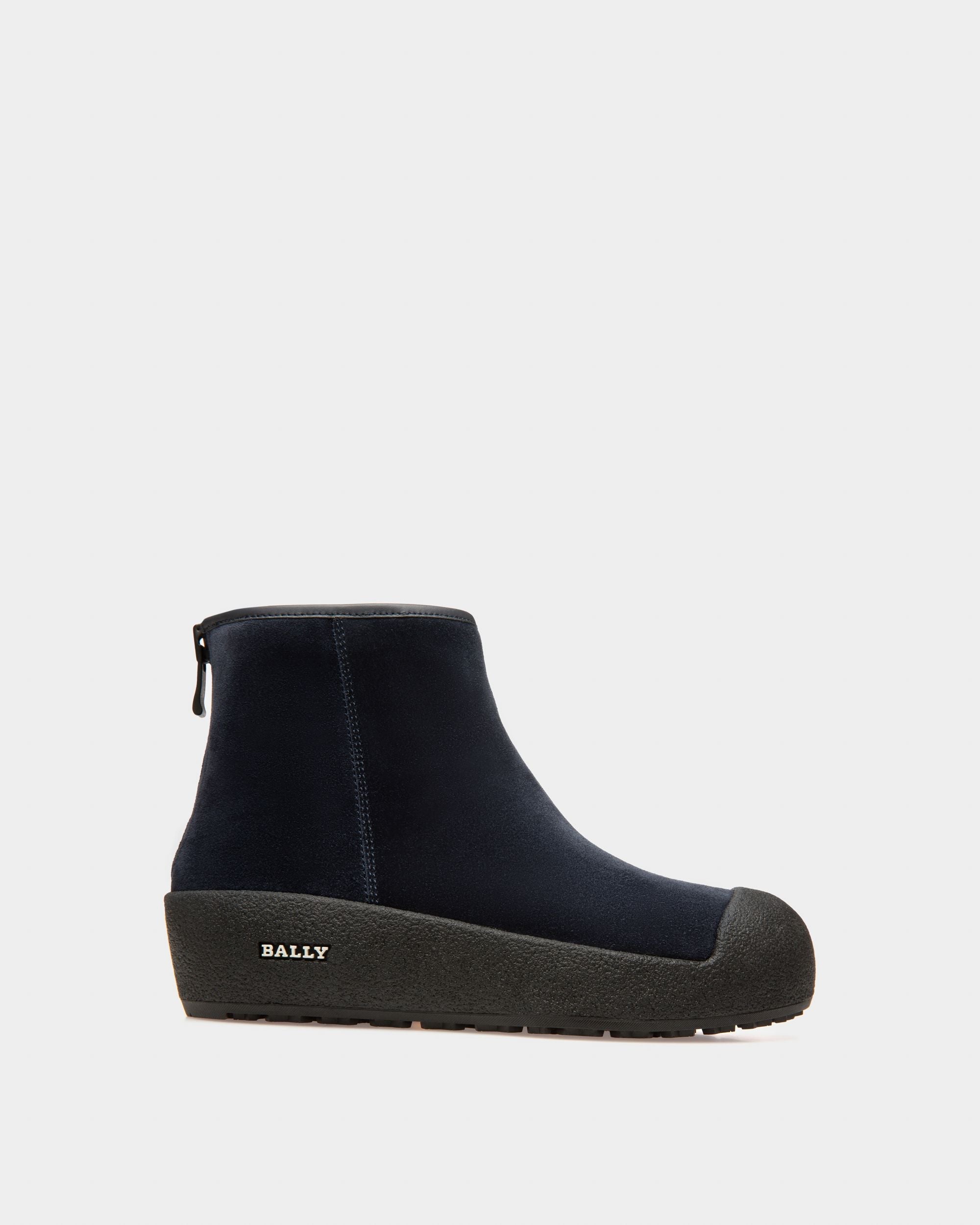 Bally Global - Guard Leather Booties In Navy - Blue