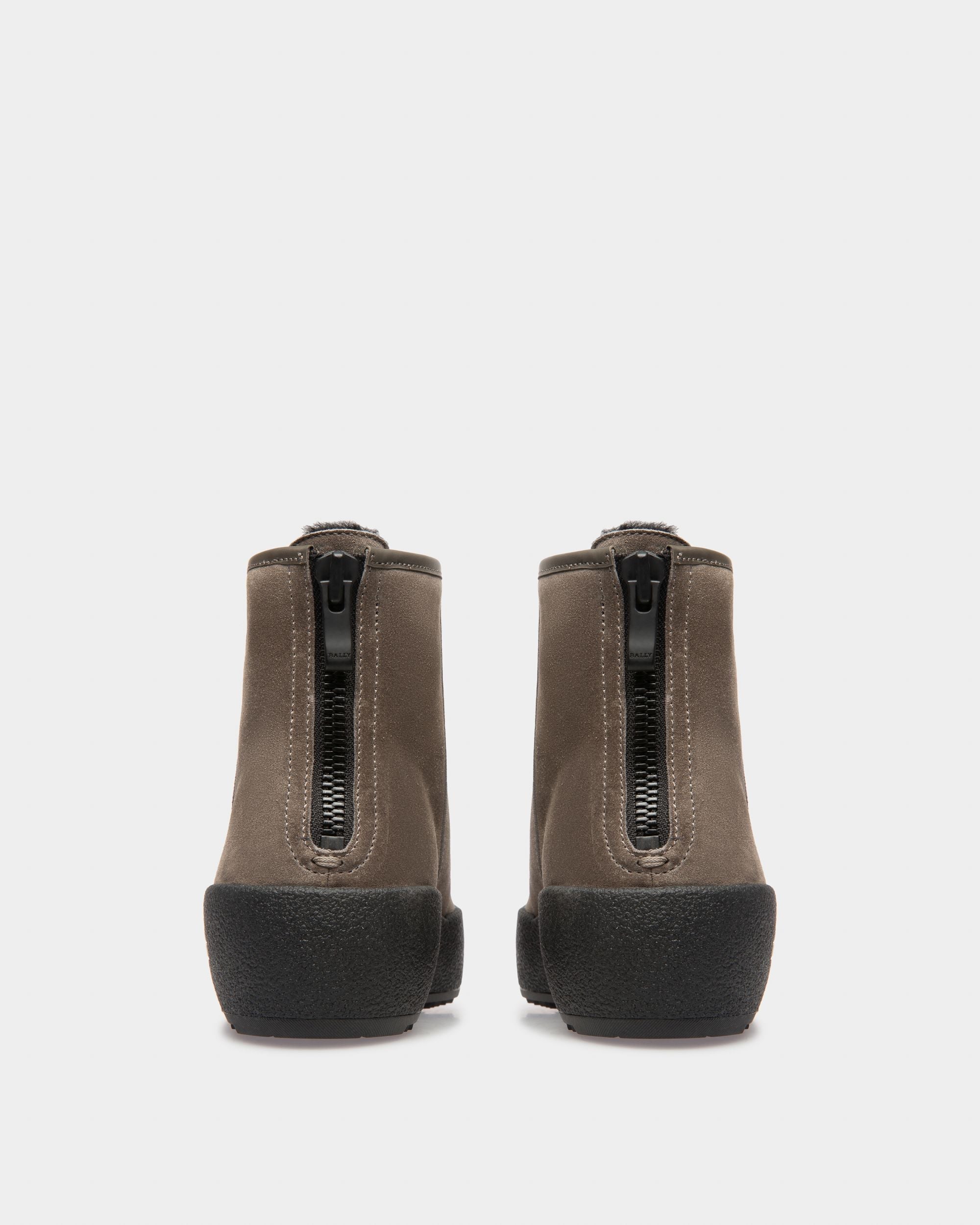 Bally Global - Bally Curling Bootie in Brown Suede - Brown