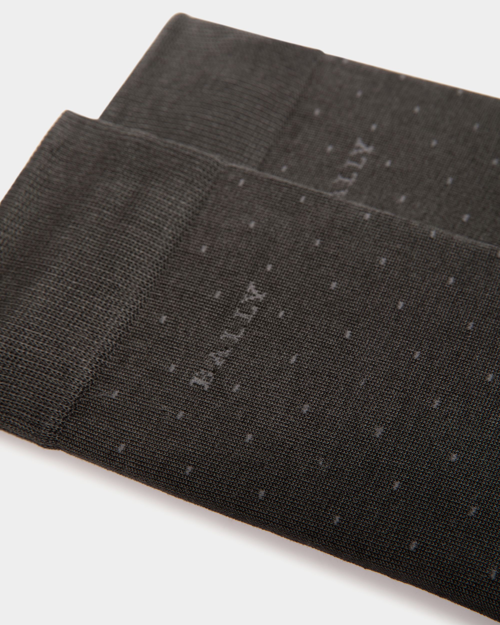 Bally Global - Calcetines De Mezcla De Algodón Gris Con Polka Dots - Gris