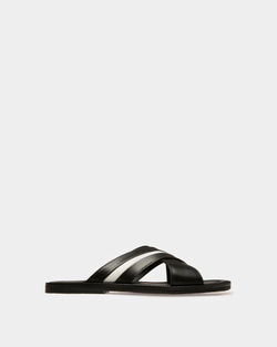 Jaabir Leather Sandals In Black