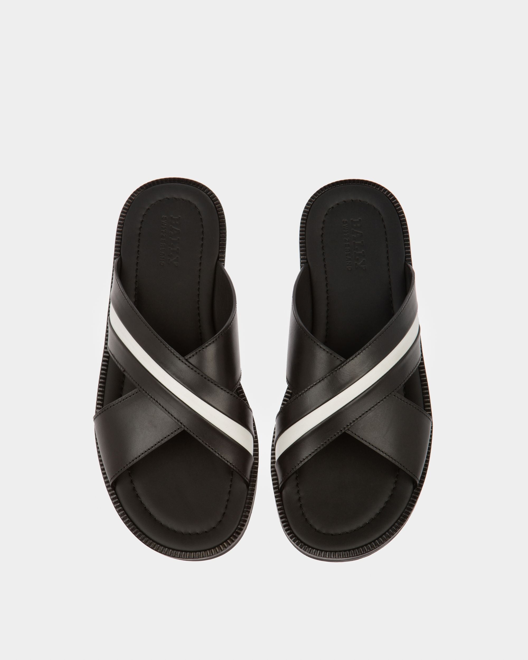 Bally Global - Jaabir Leather Sandals In Black - Negro