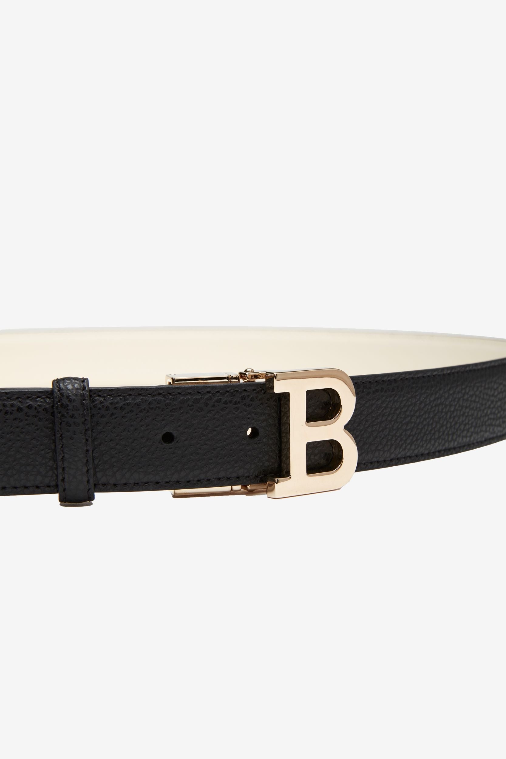 Bally Global - Cinturón Reversible Y Ajustable De Piel Negra - Negro