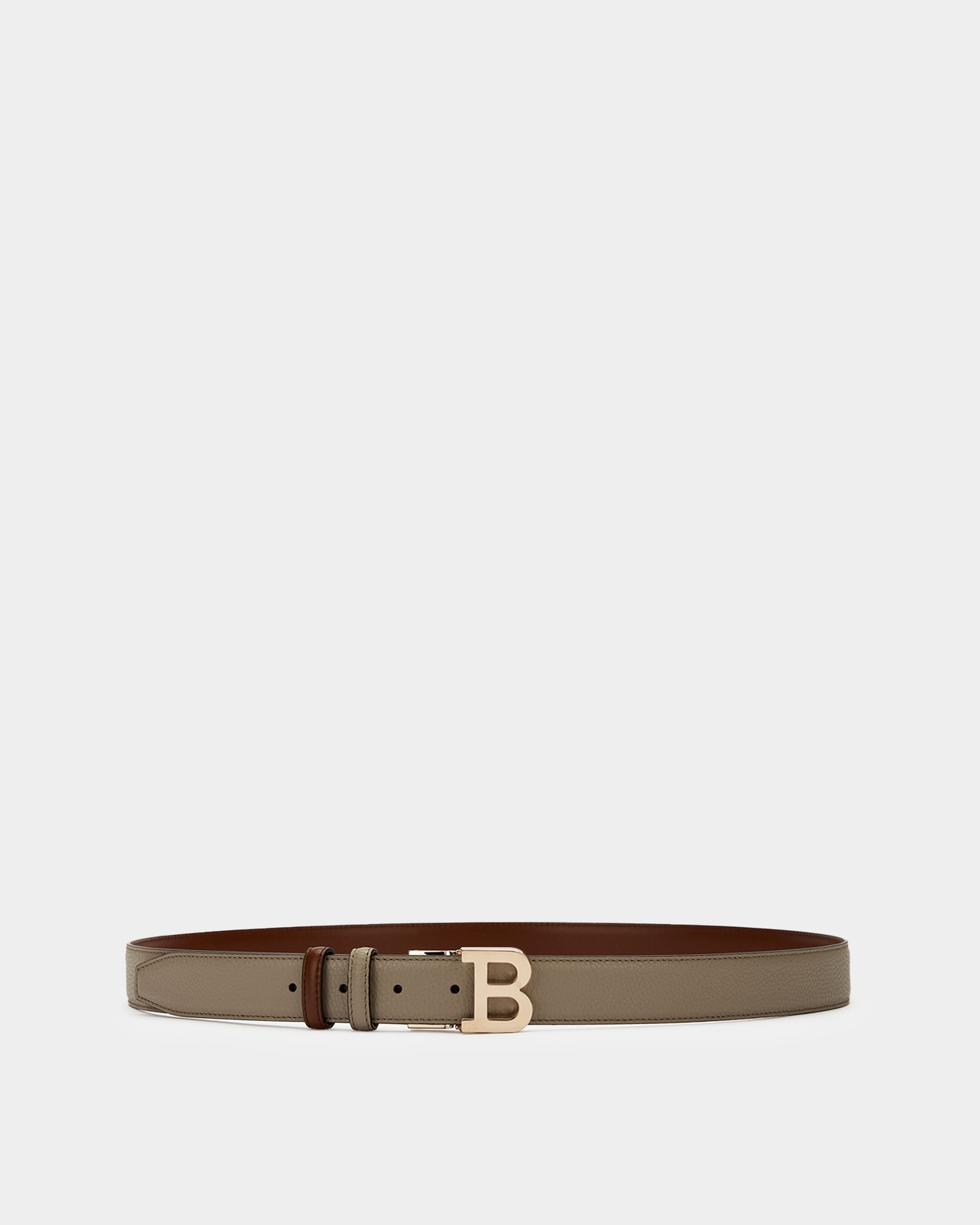 Bally Global - Cinturón Reversible Y Ajustable De Piel Gris - Grey