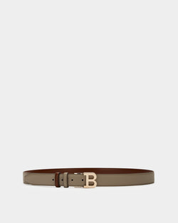 Ceinture Réversible Et Ajustable En Cuir Gris