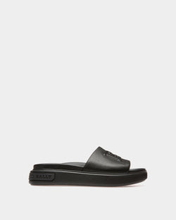 Jarmo Leather Slides In Black