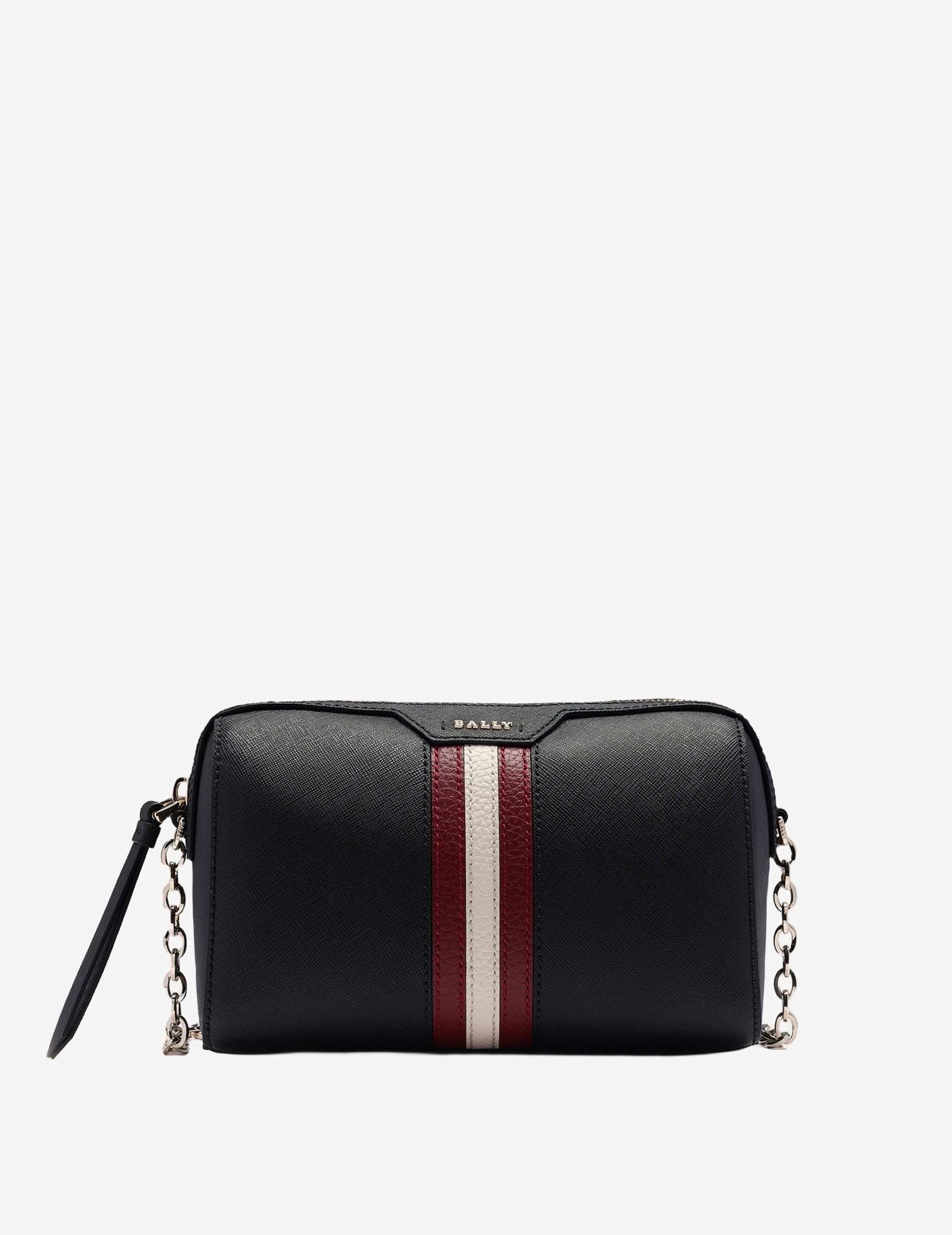 Bally Global - Women's Black Leather Crossbody Shoulder Bag - Black