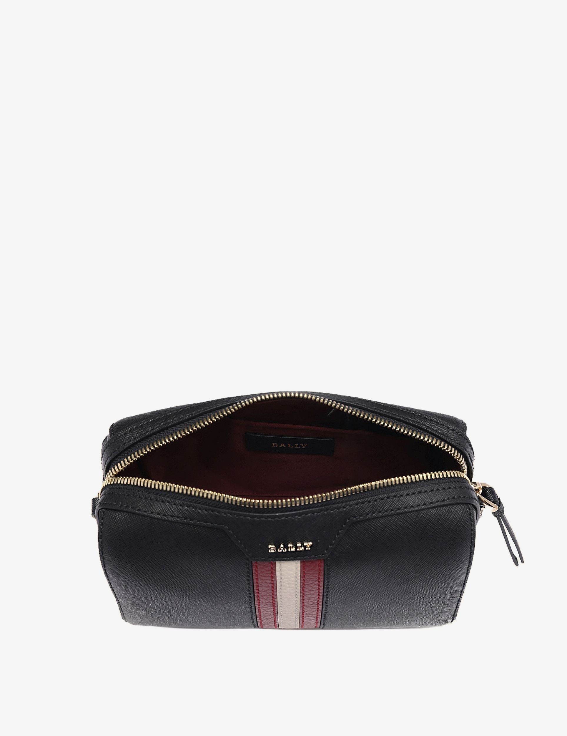 Bally Global - Women's Black Leather Crossbody Shoulder Bag - Black