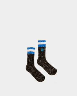 Cotton Socks In Blue & Black