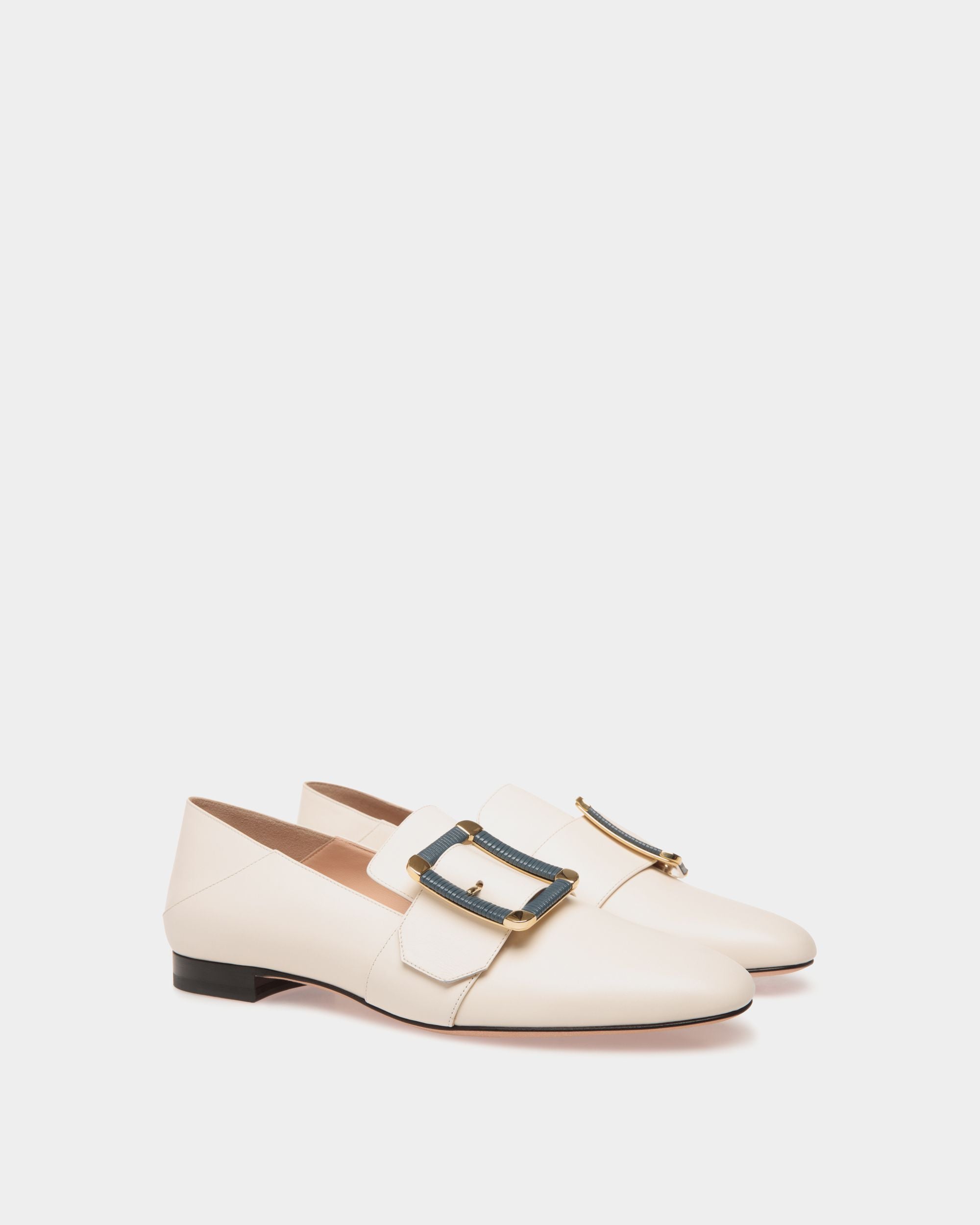 Bally Global - Bell Du Jour Flats In White Leather - White