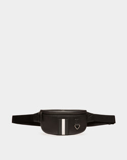 Matey Recycled Leather Bum Bag In Black