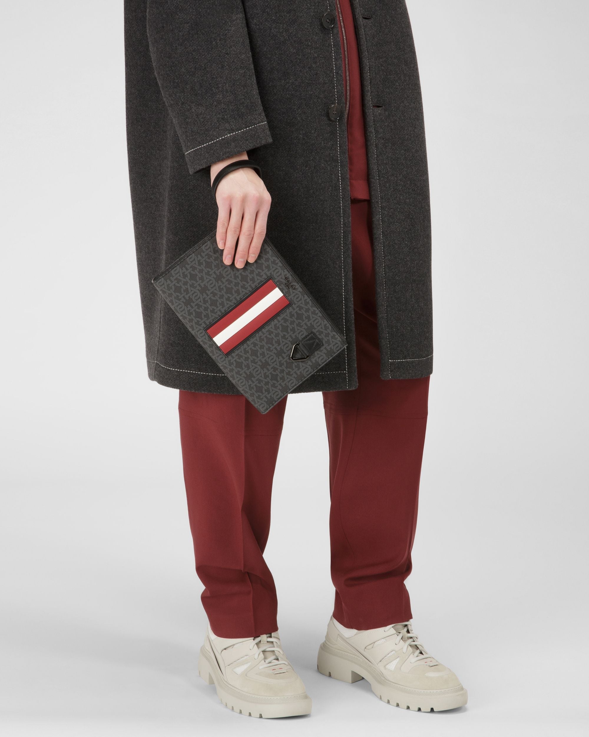 Bally Global - Makid Pochette En Tpu Gris - Multicolore