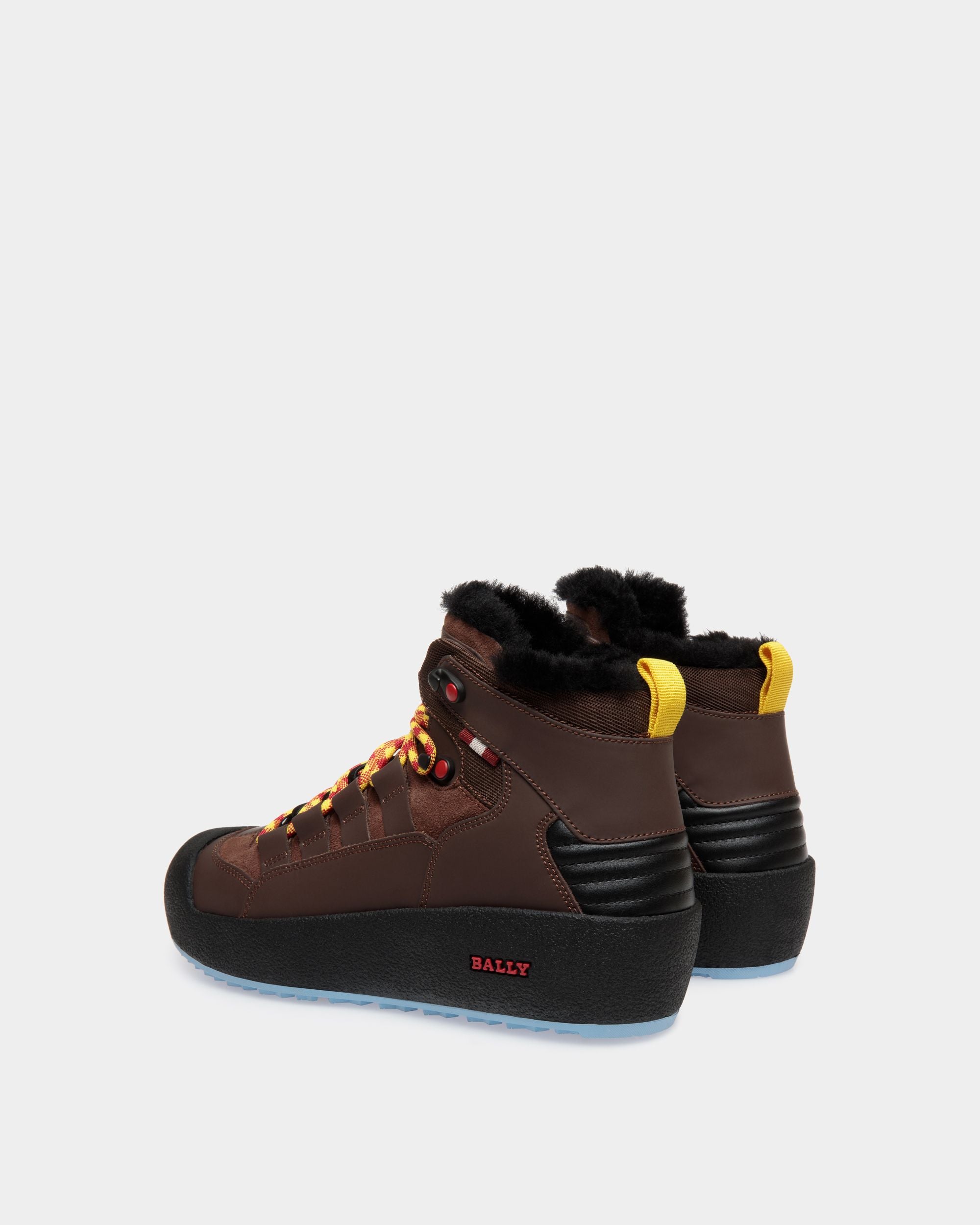Bally Global - Bally Curling Booties In Brown Leather - Brown