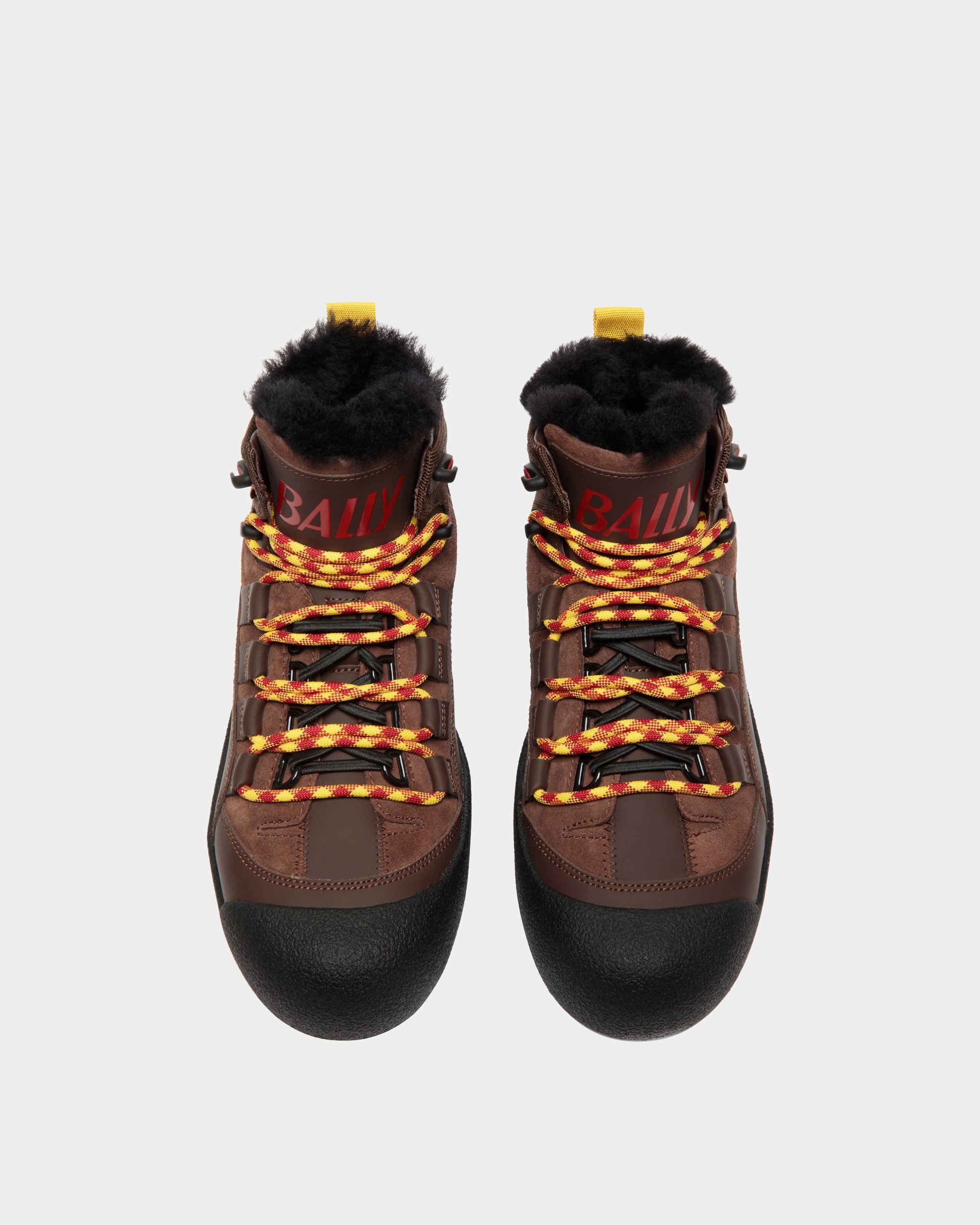 Bally Global - Bally Curling Booties In Brown Leather - Brown