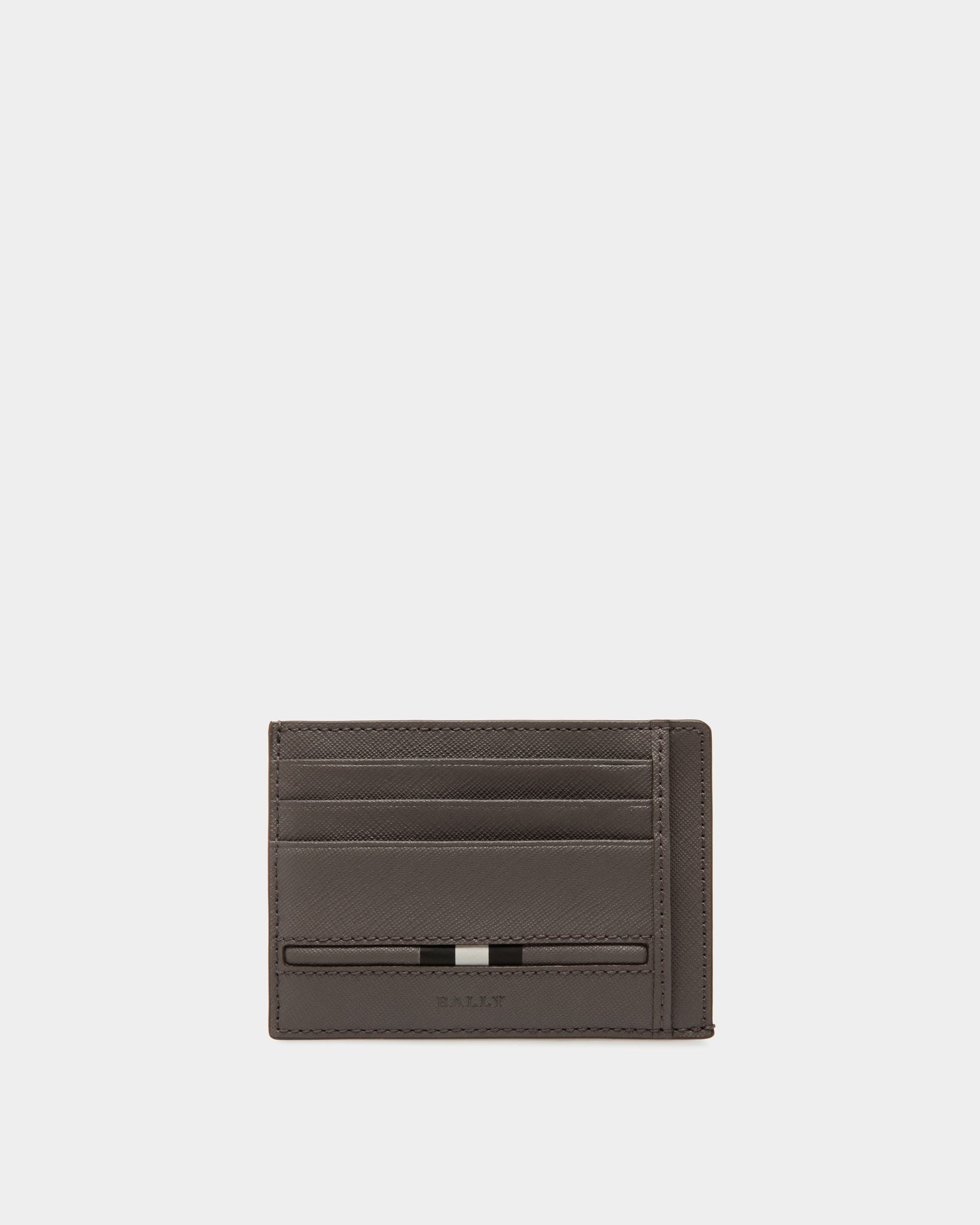 Bally Global - Business Card Holder In Grey Leather - Grey