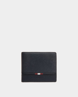 Wallet In Blue Bovine Split