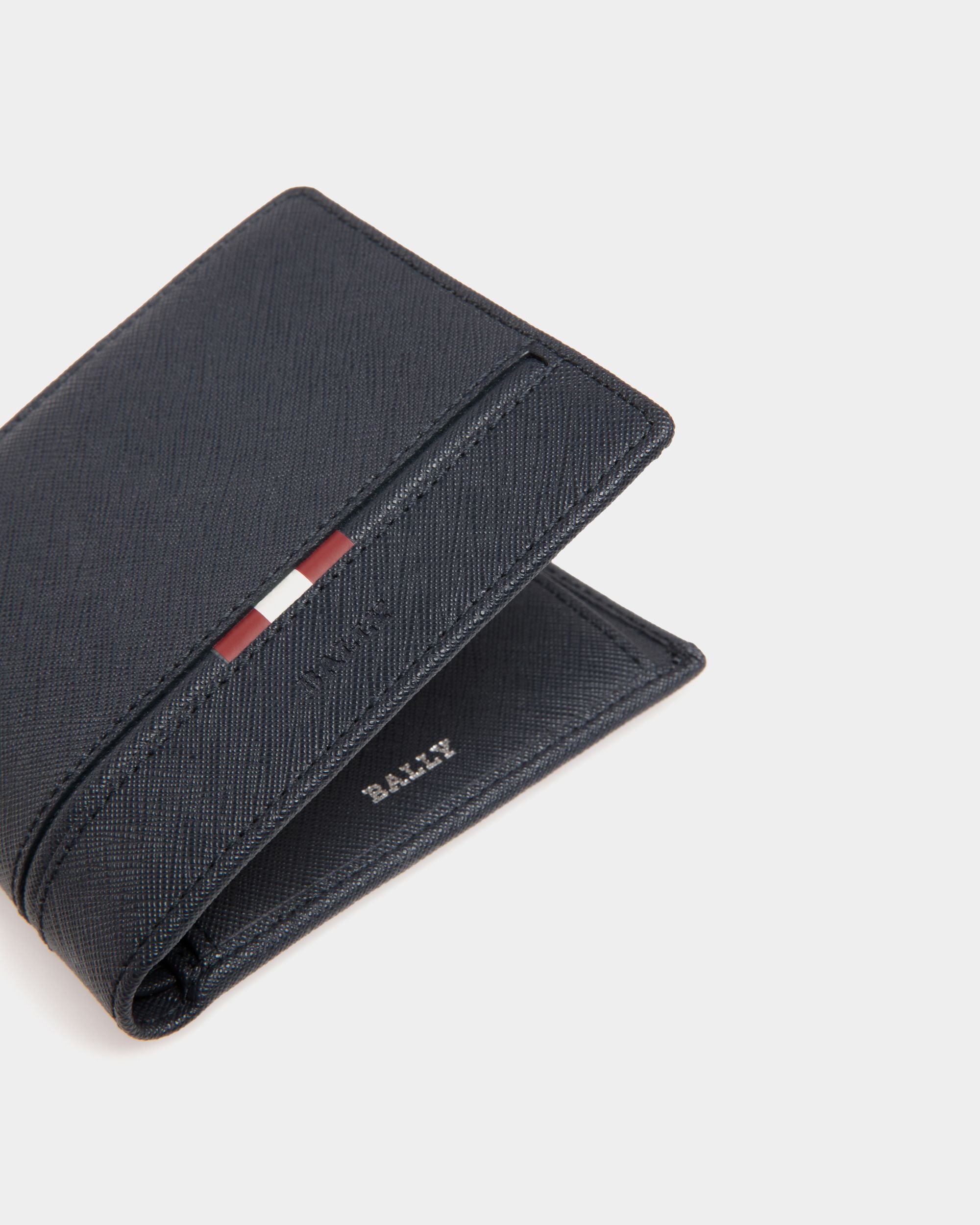 Bally Global - Wallet In Blue Bovine Split - Blue