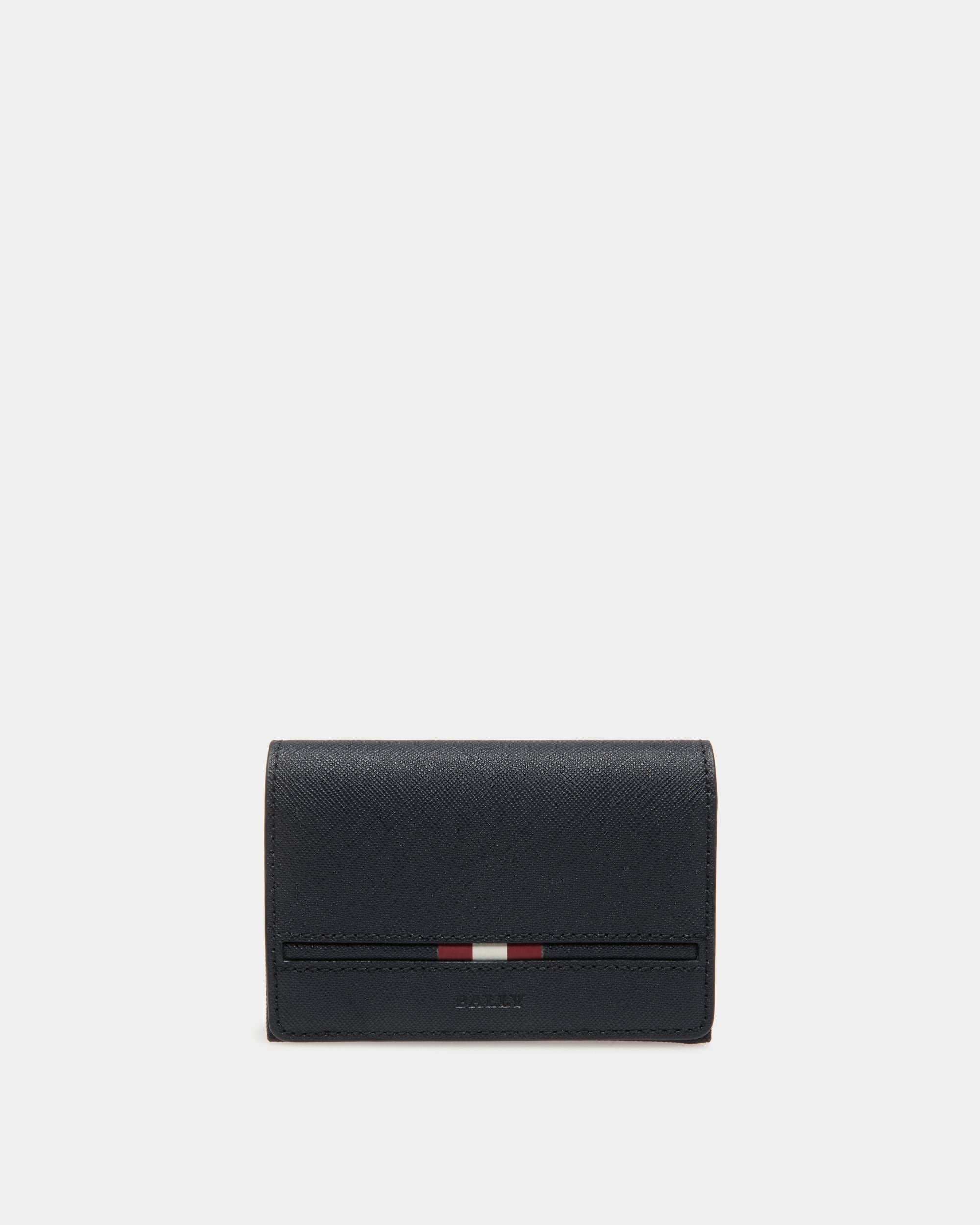 Bally Global - Business Card Holder In Blue Leather - Blue