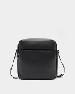 Sac À Bandoulière En Cuir Grainé Noir