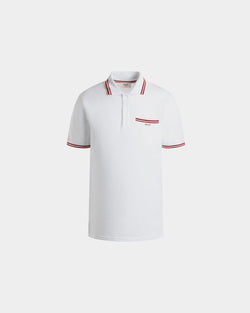 Polo De Piqué De Algodón Blanco
