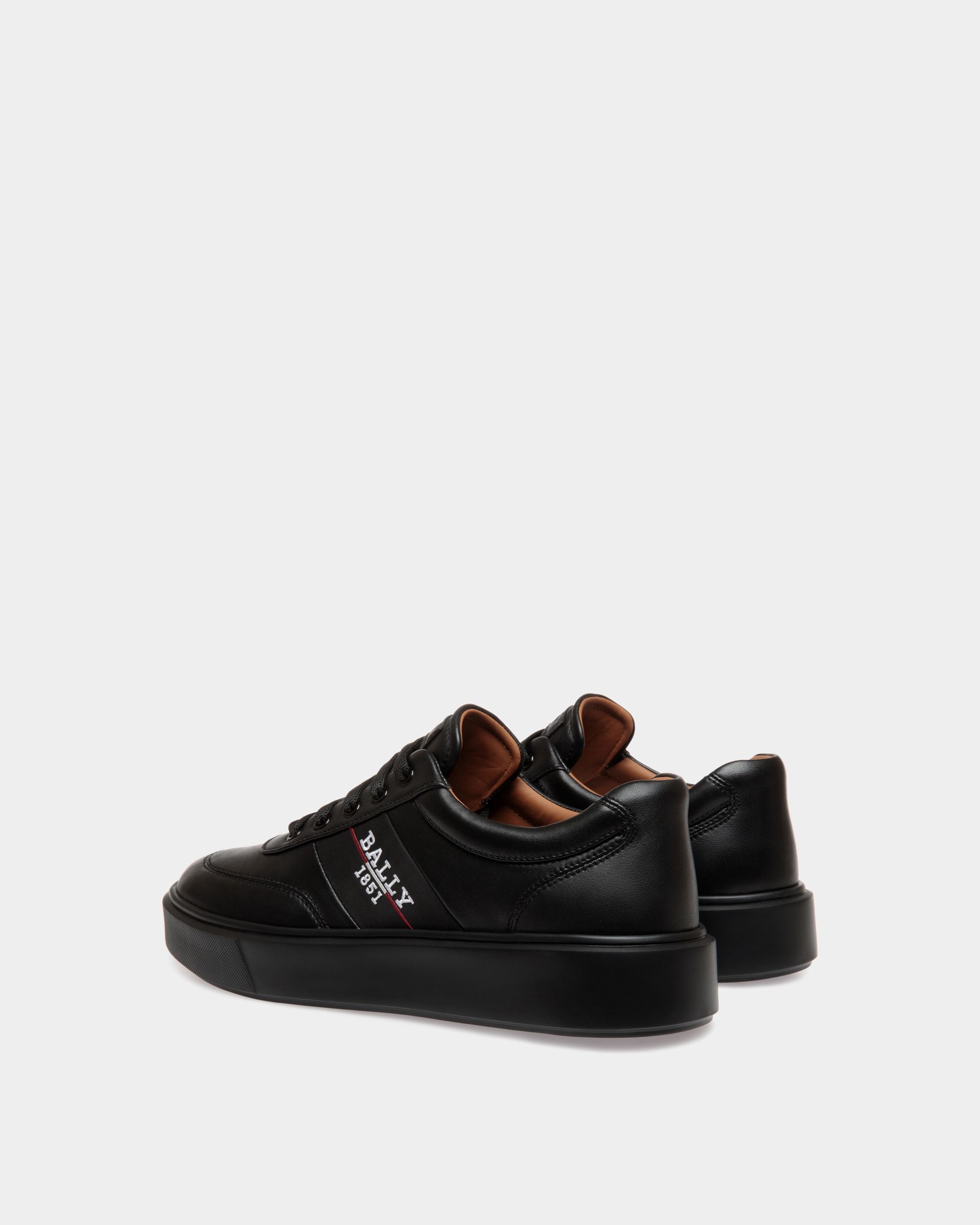 Bally Global - Zapatilla De Piel Negra - Negro