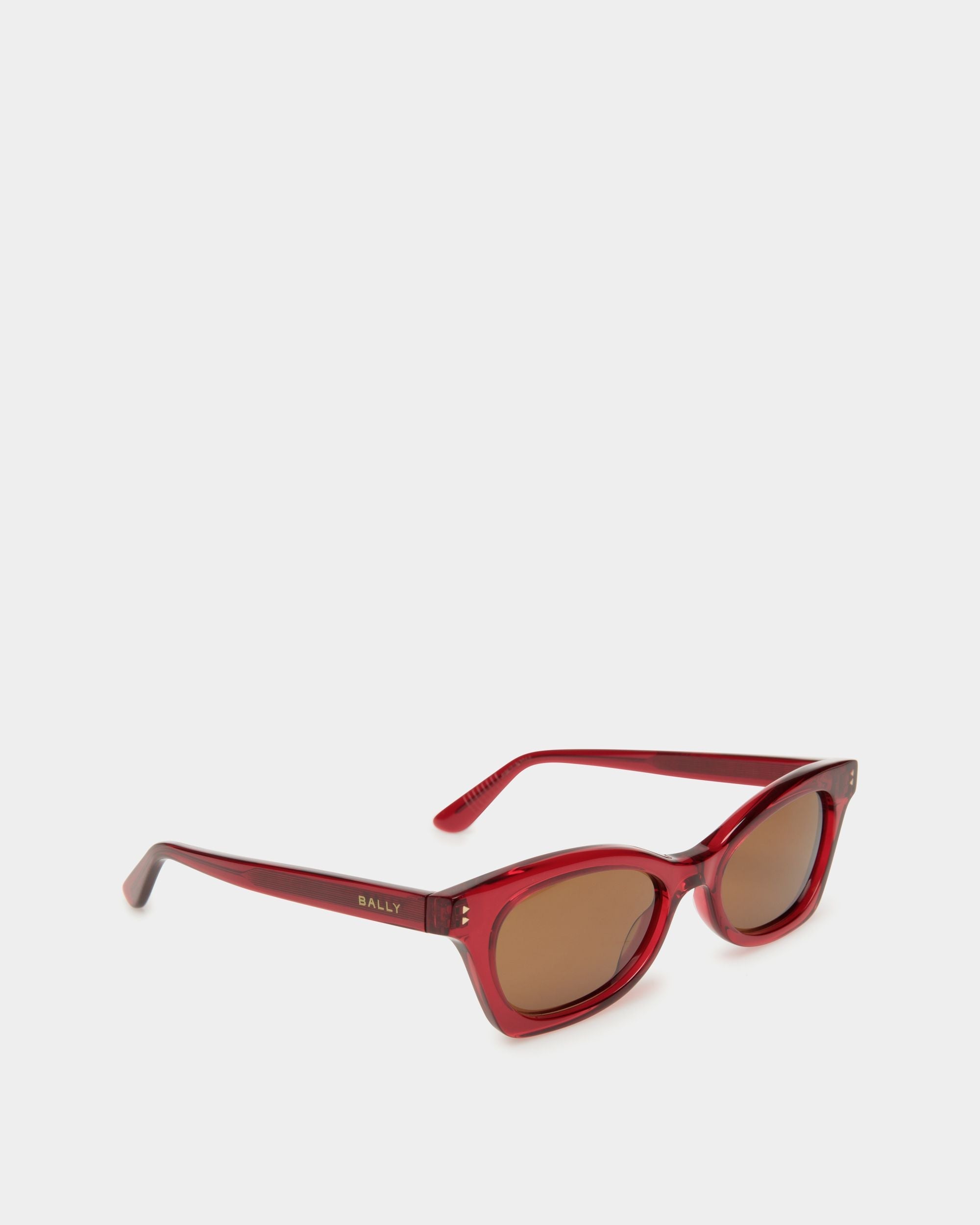 Bally Global - Lunettes De Soleil Sue En Acétate Rouge - Rouge