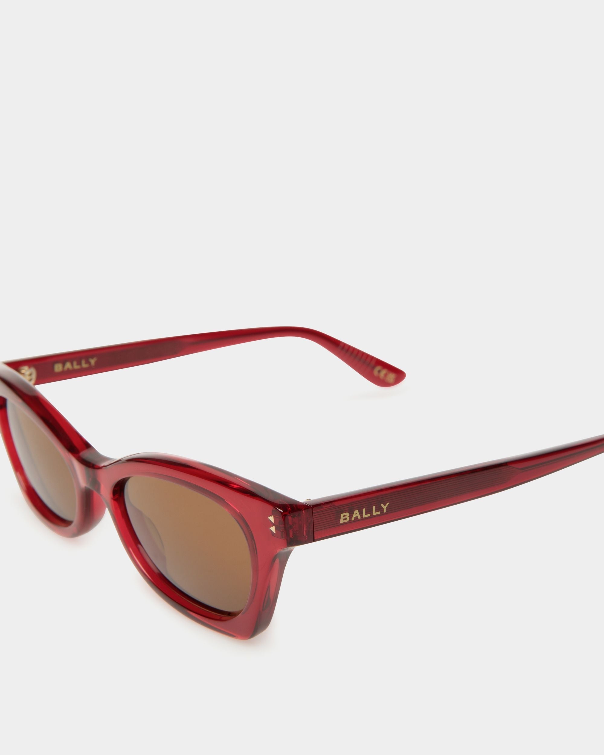 Bally Global - Lunettes De Soleil Sue En Acétate Rouge - Rouge