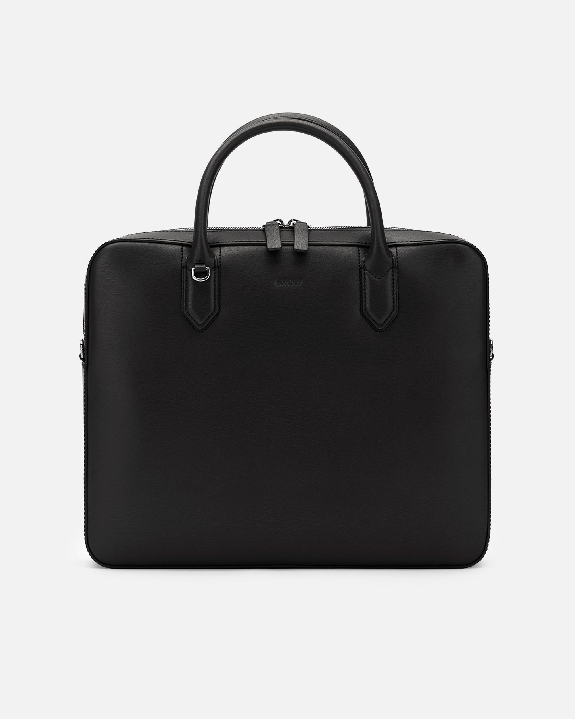 Bally Global - Business Bag in Black Embossed Leather - Black
