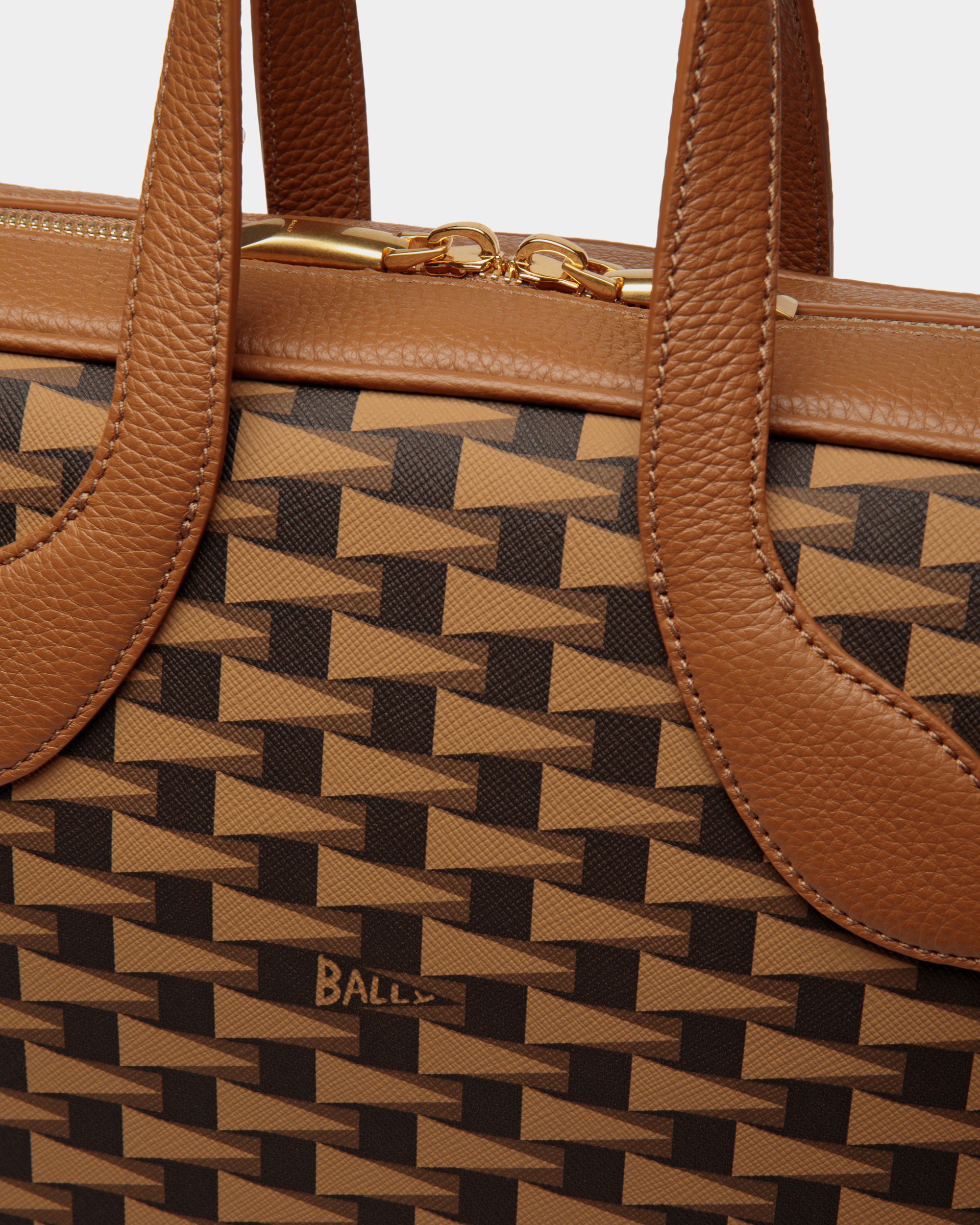 Bally Global - Pennant Briefcase In Desert Leather And TPU - Brown