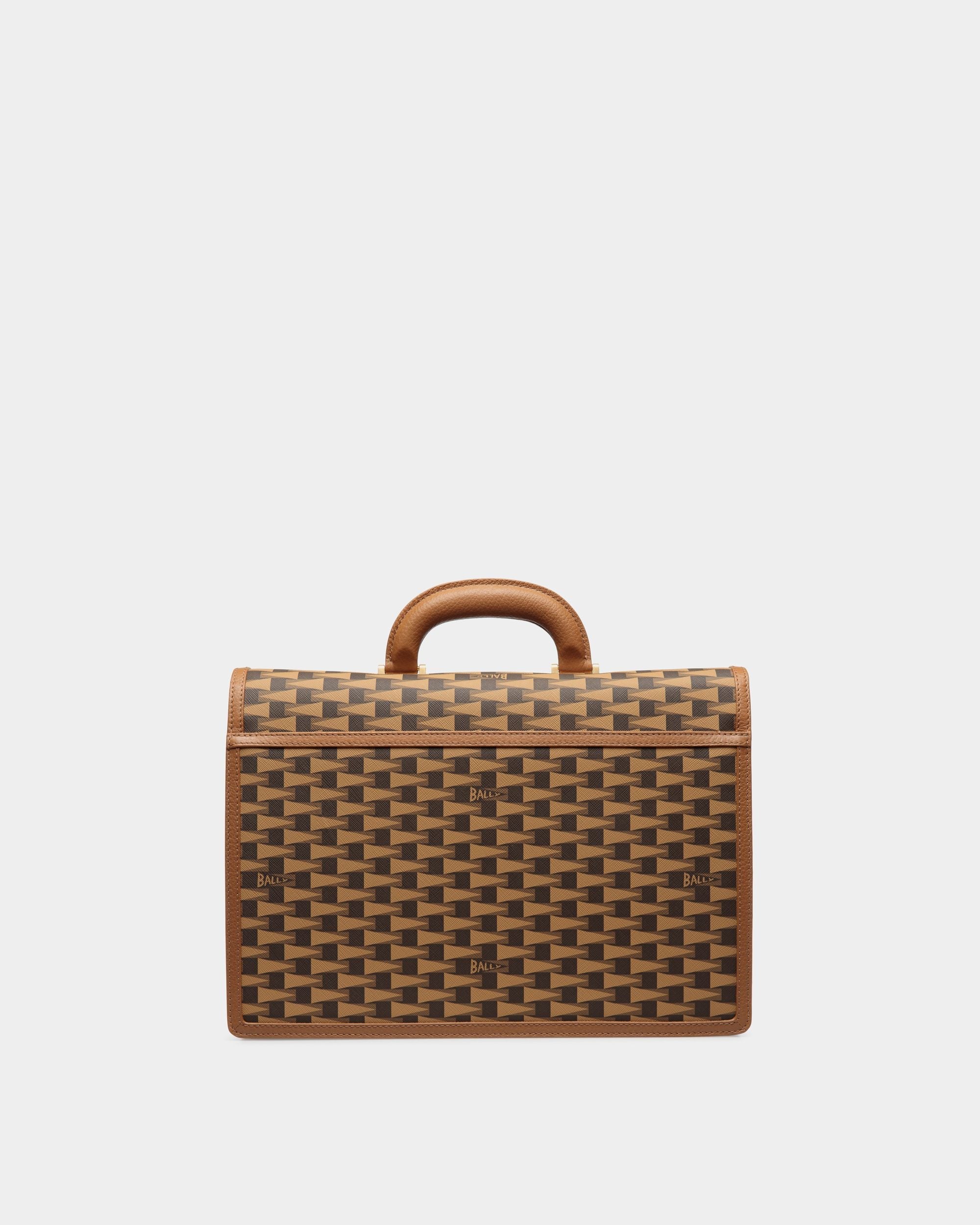 Bally Global - Cartable Avec Imprimé Pennant Couleur Desert - Marron