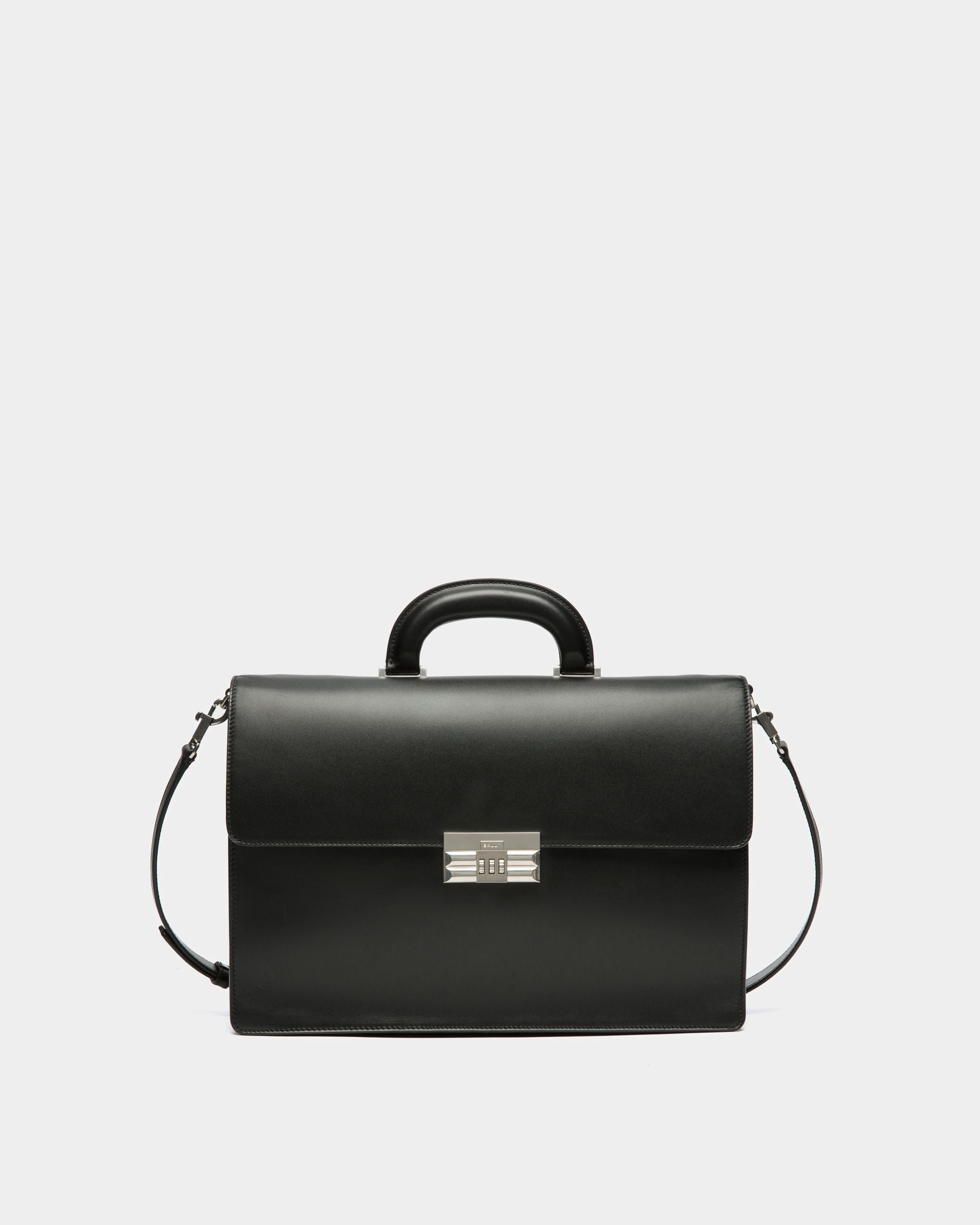 Bally Global - Cartable Busy Bally En Cuir Noir - Noir