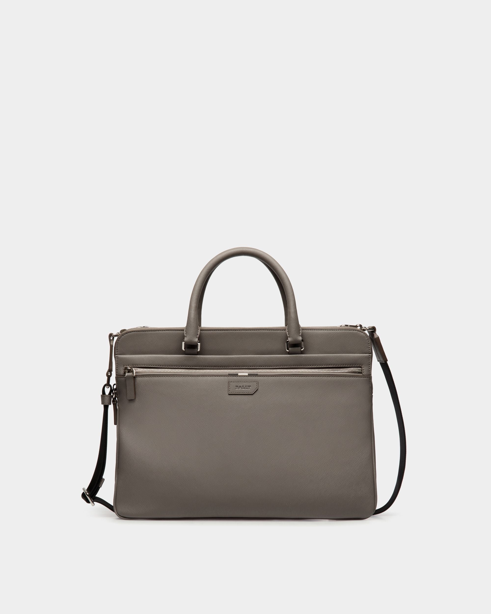 Bally Global - Business Bag In Grey Leather - Grey