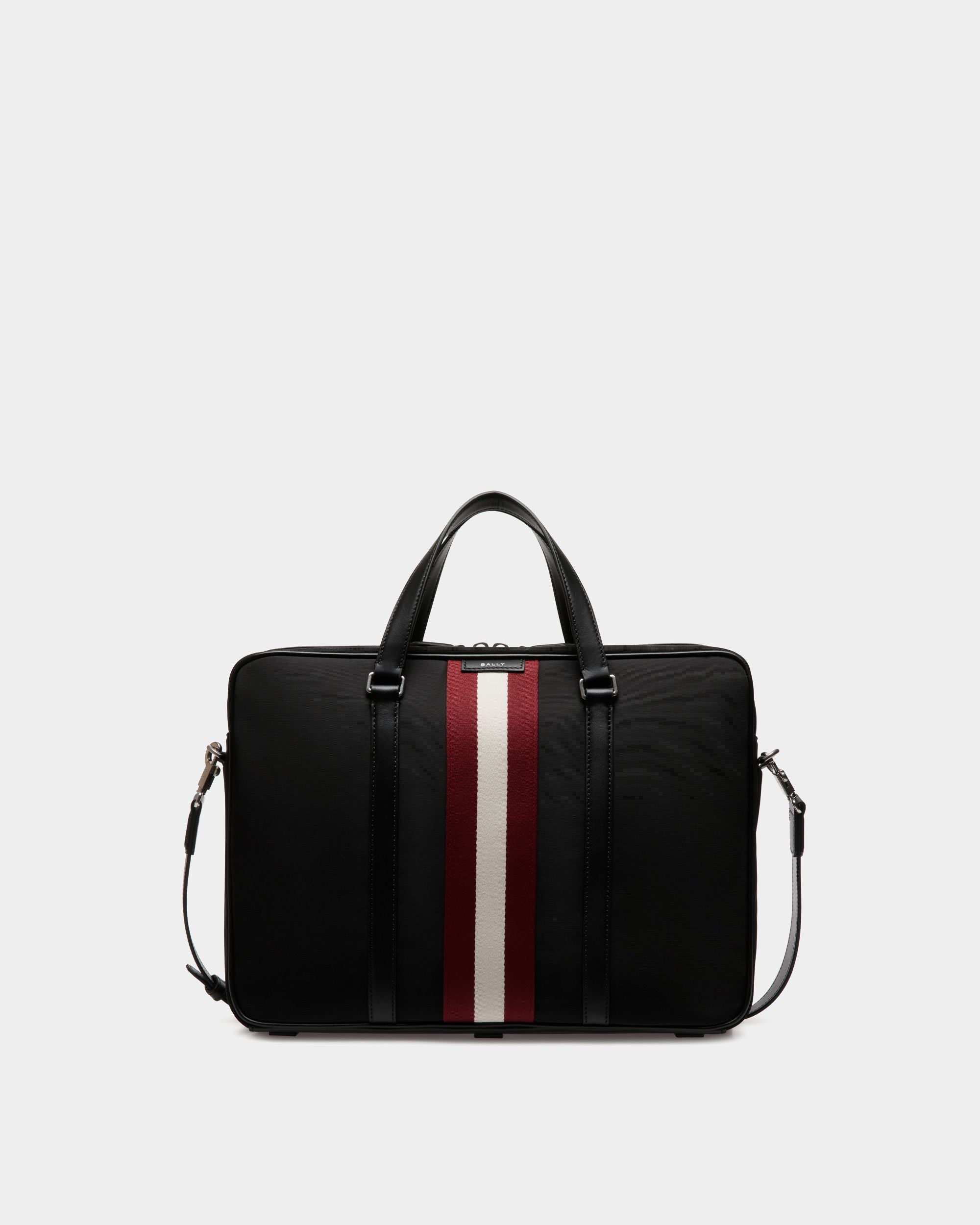 Bally Global - Code Briefcase In Black Nylon - Black