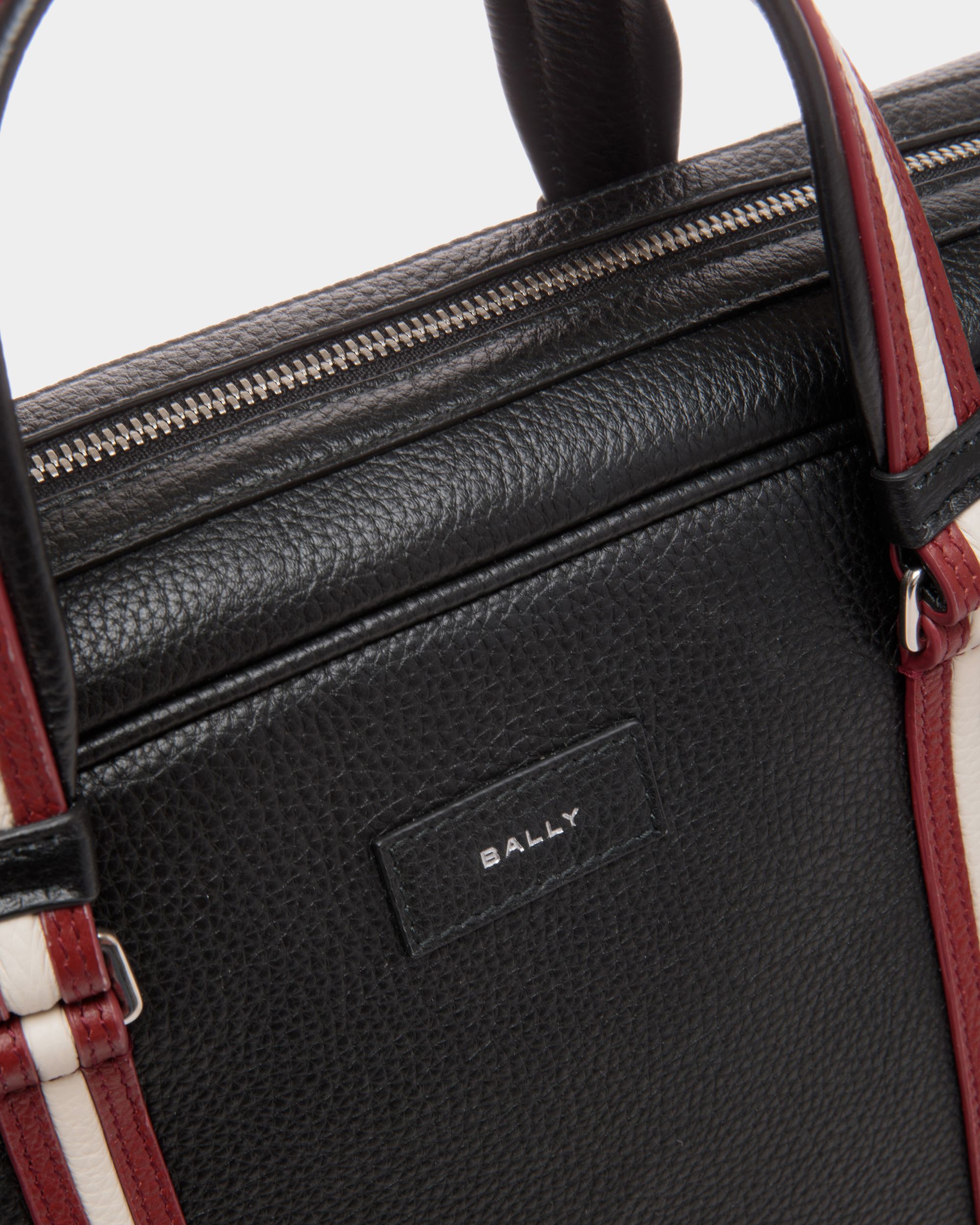Bally Global - Code Briefcase In Black Grained Leather - Negro