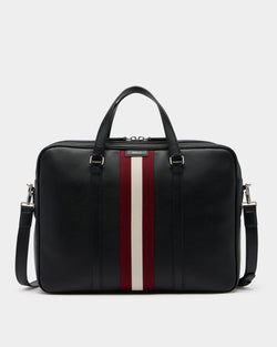 Code Briefcase in Black Leather
