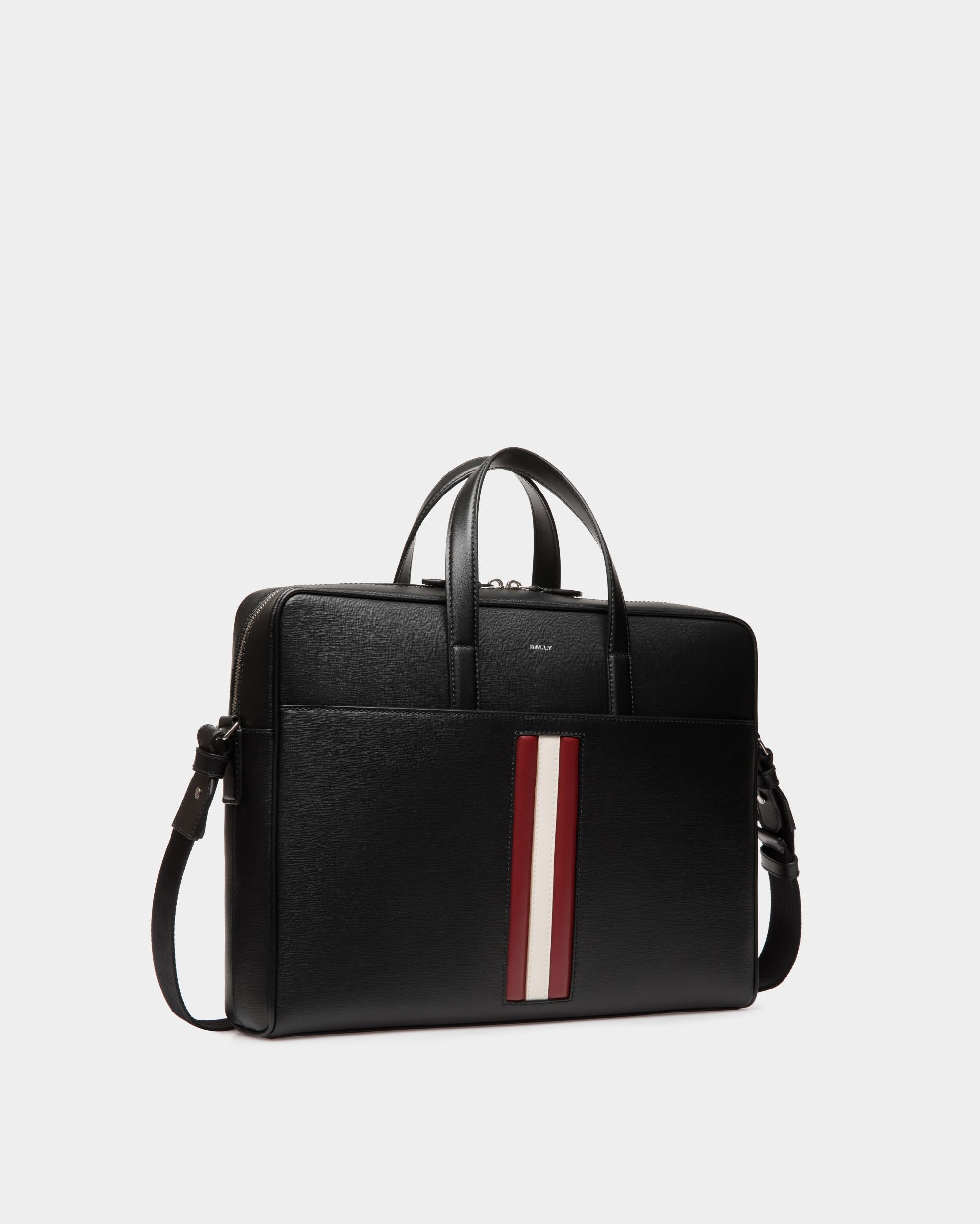 Bally Global - Cartable Mythos En Cuir Recyclé Noir - Noir