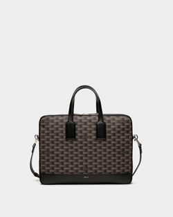 Pennant Briefcase in Black Pennant Motif