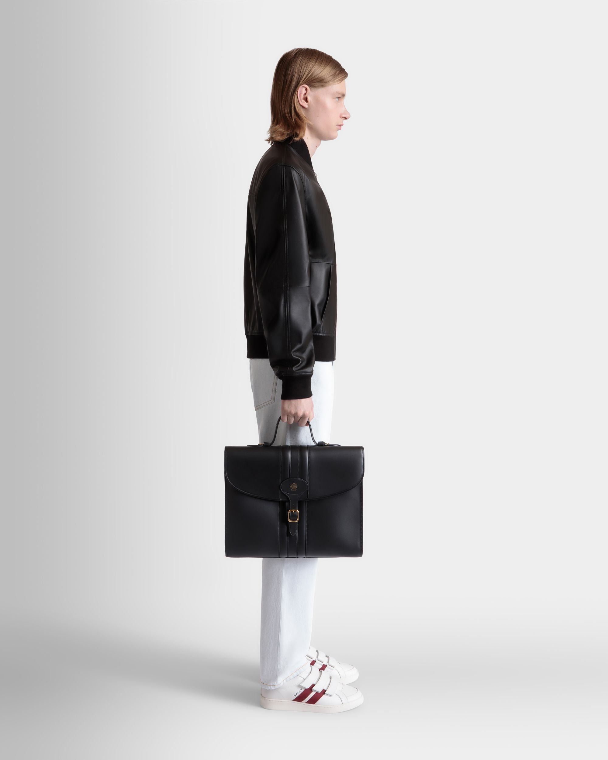 Bally Global - Cartable Beckett En Cuir Noir - Noir