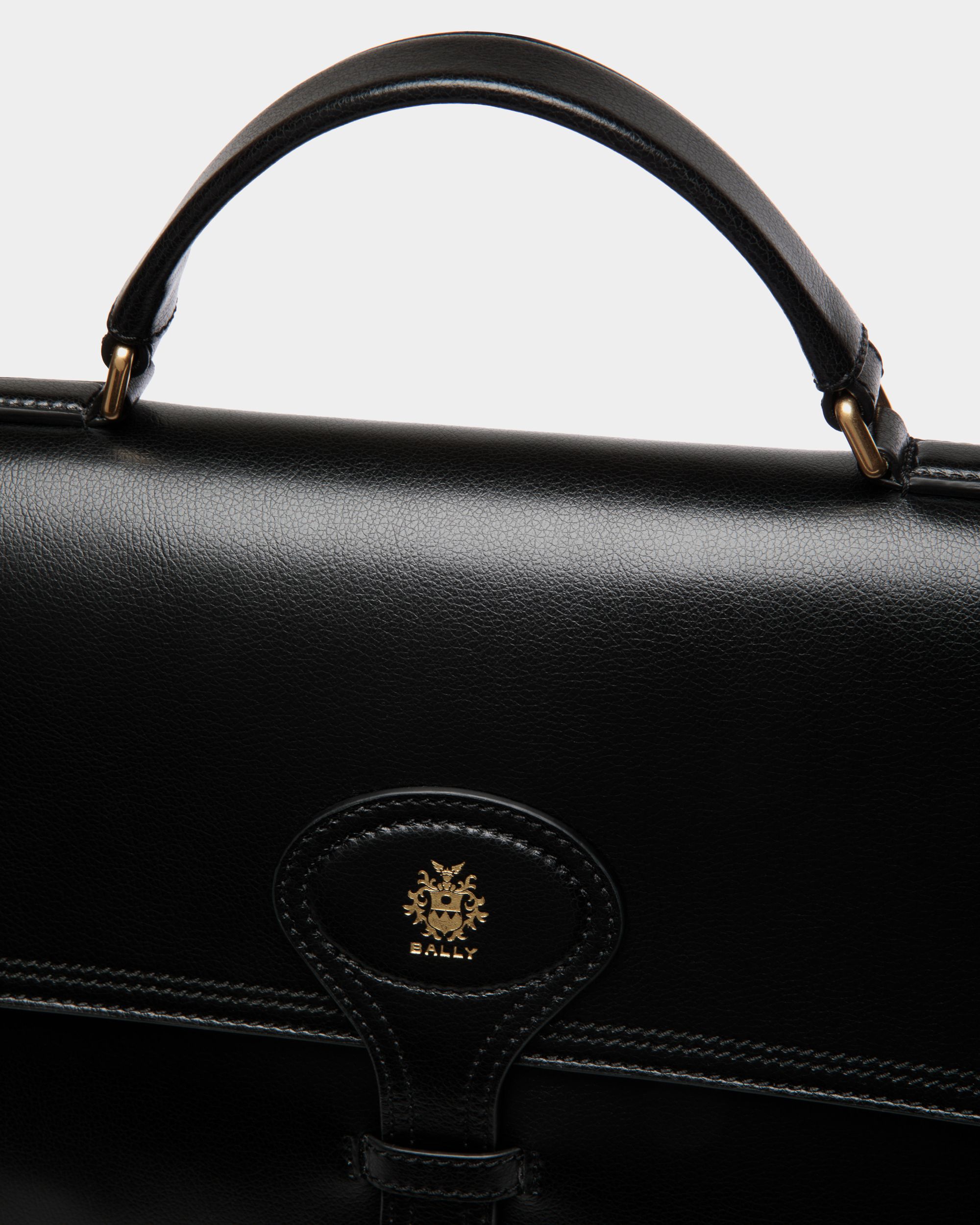 Bally Global - Beckett Brief Case In Black Leather - Black