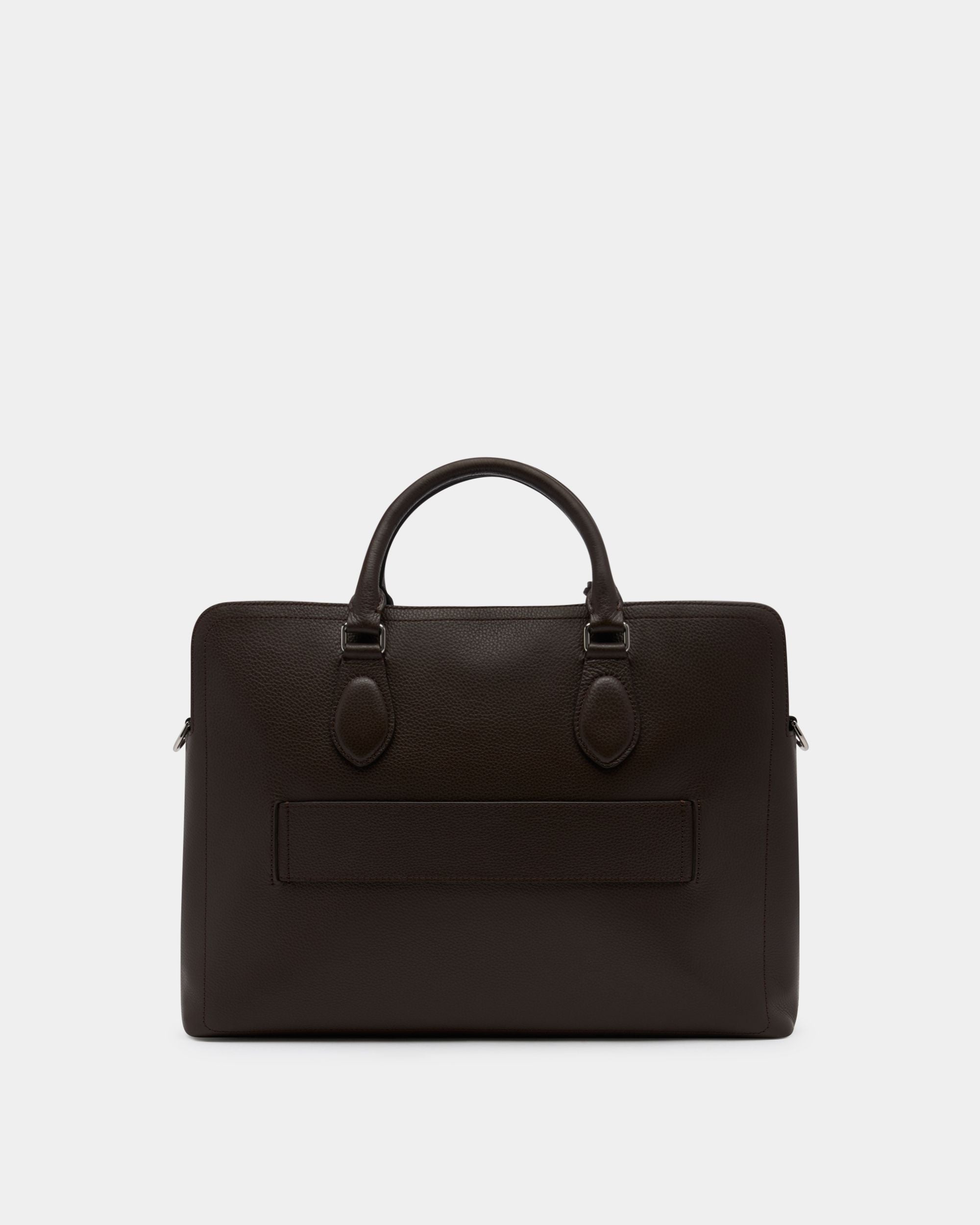 Bally Global - Capitol Briefcase in Ebano Grained Leather - Brown