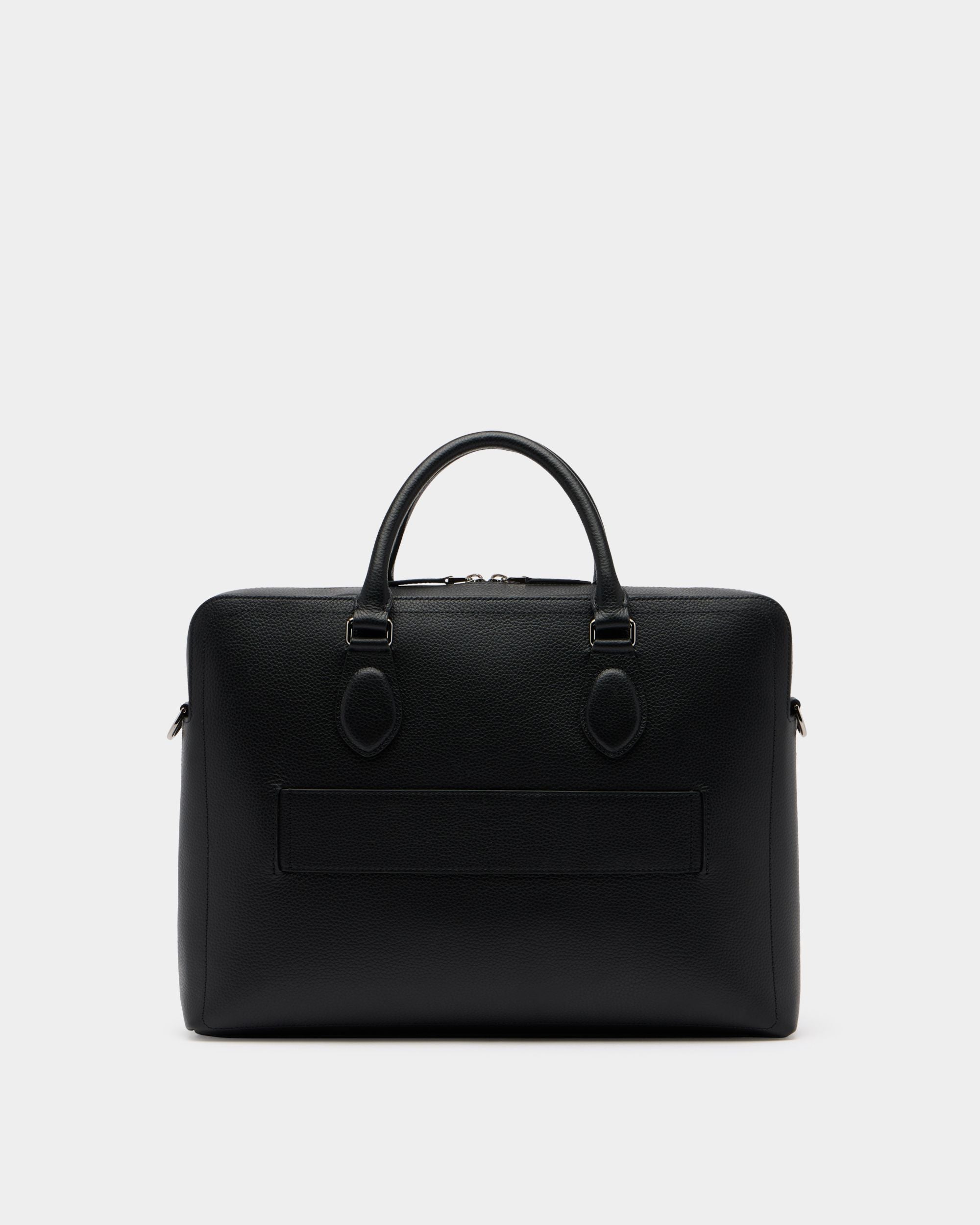 Bally Global - Capitol Briefcase in Black Grained Leather - Black