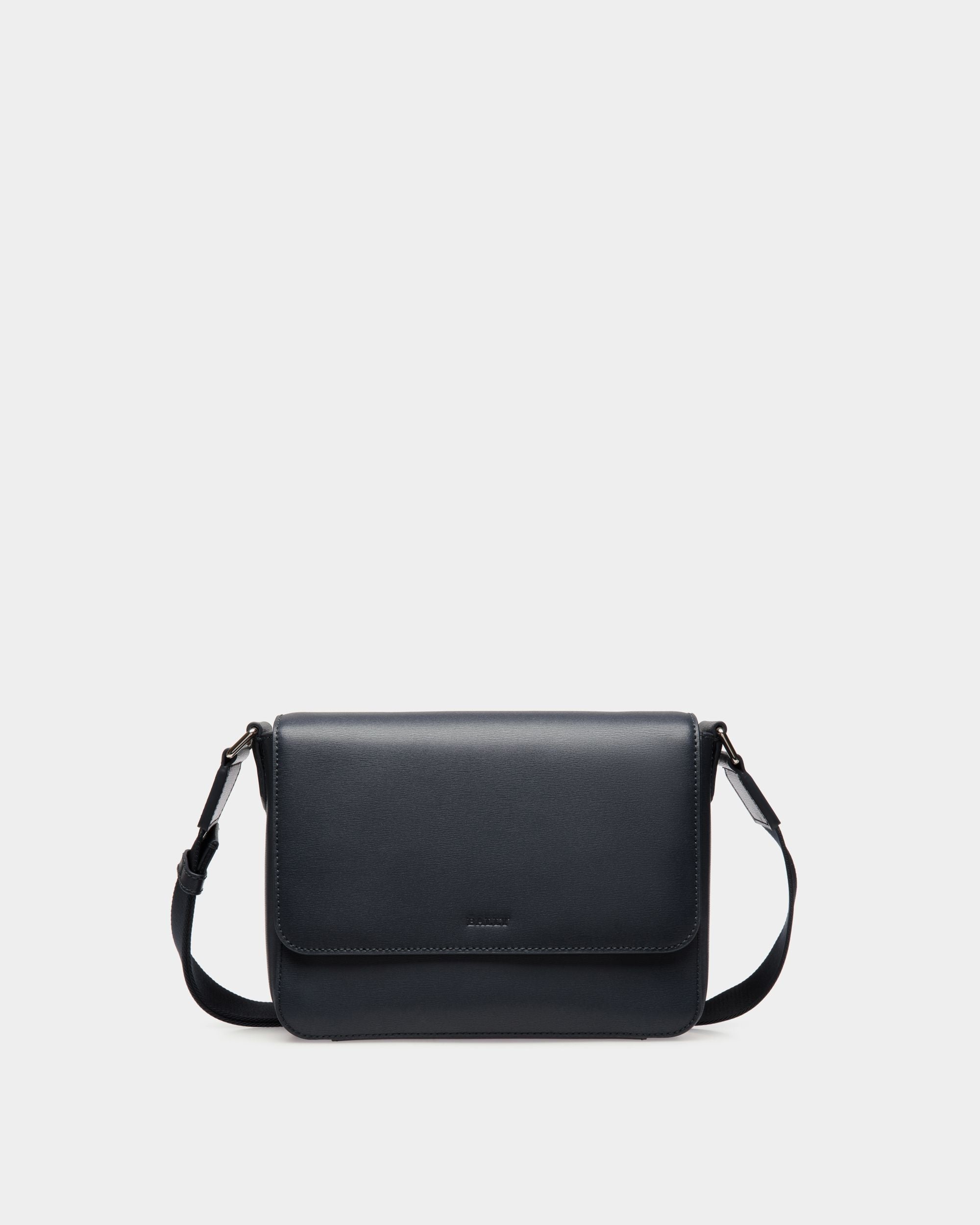Bally Global - Messenger Bag in Blue Embossed Leather - Blue
