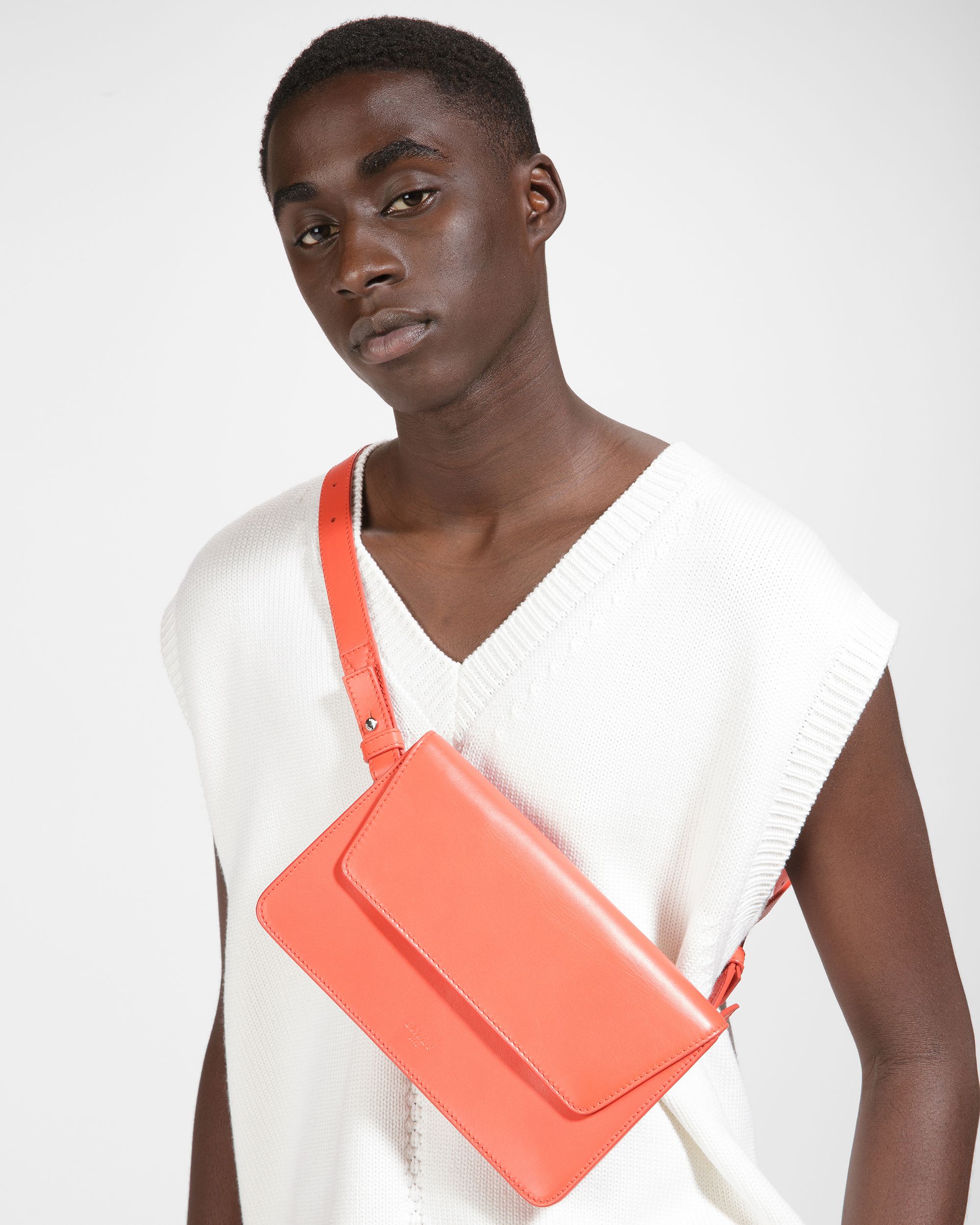 Bally Global - Acres Leather Crossbody Bag In Orange - Orange