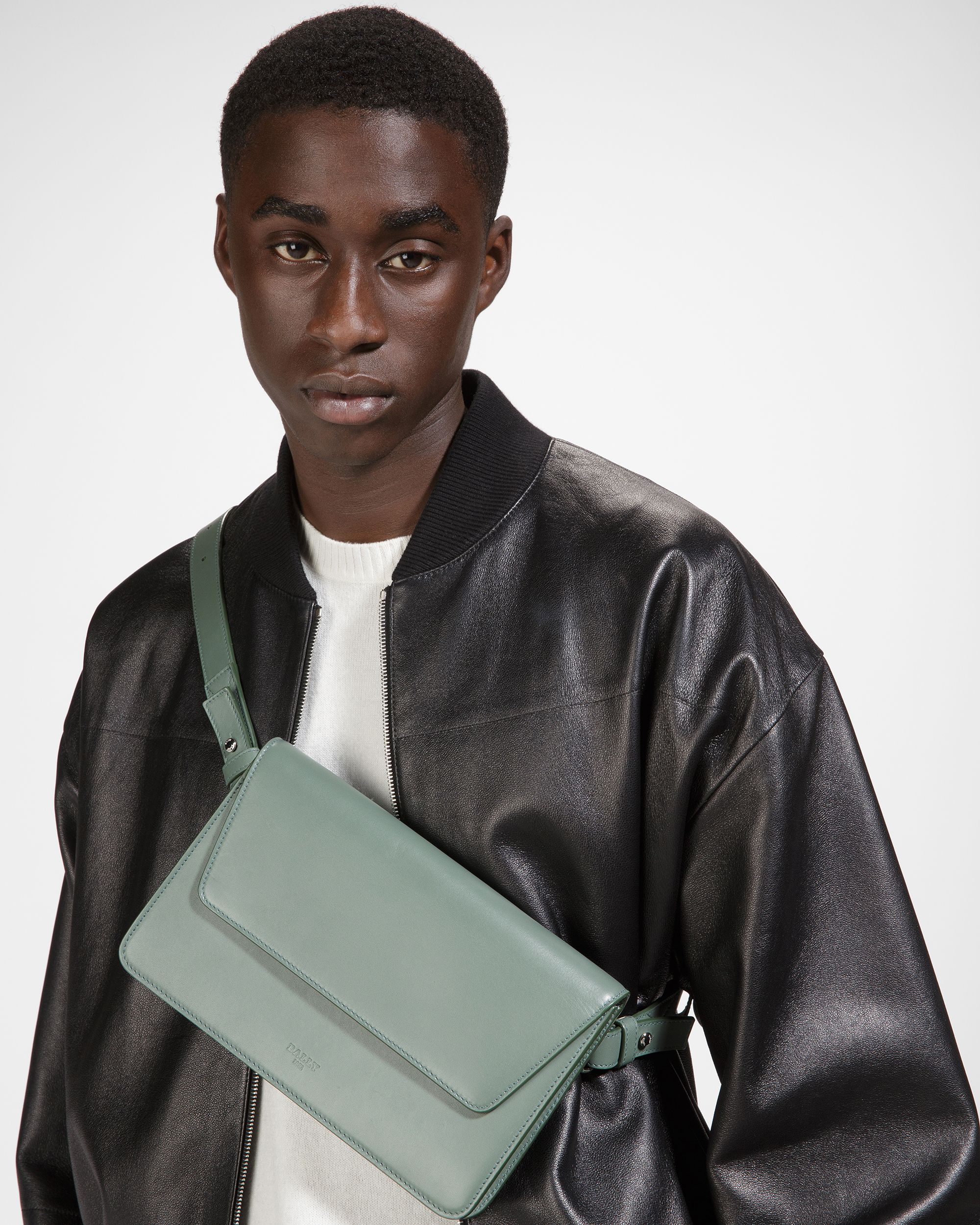 Bally Global - Acres Leather Crossbody In Sage - Green