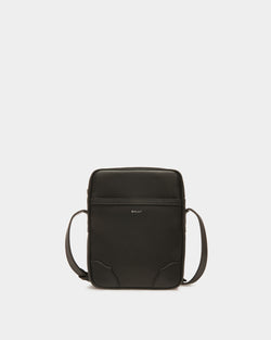 Ribbon Crossbody Bag In Black Leather
