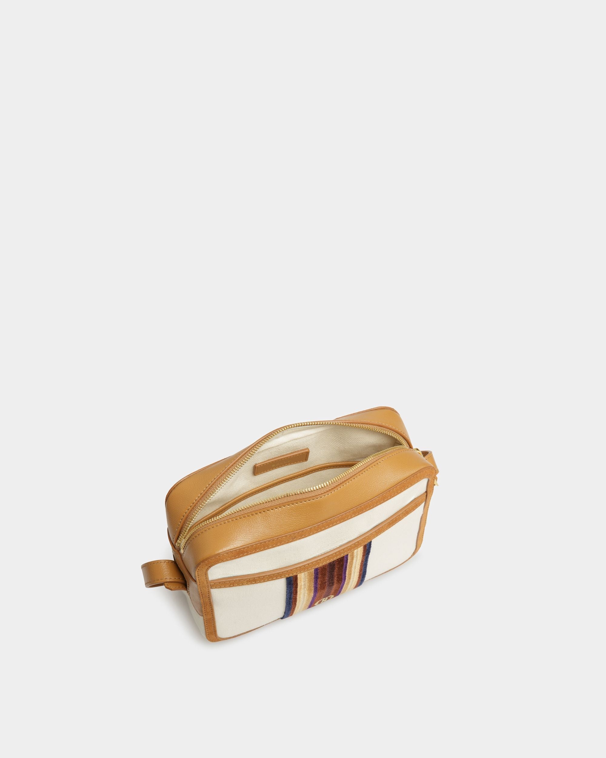Bally Global - Gare Crossbody Bag In Natural And Desert Fabric - Beige