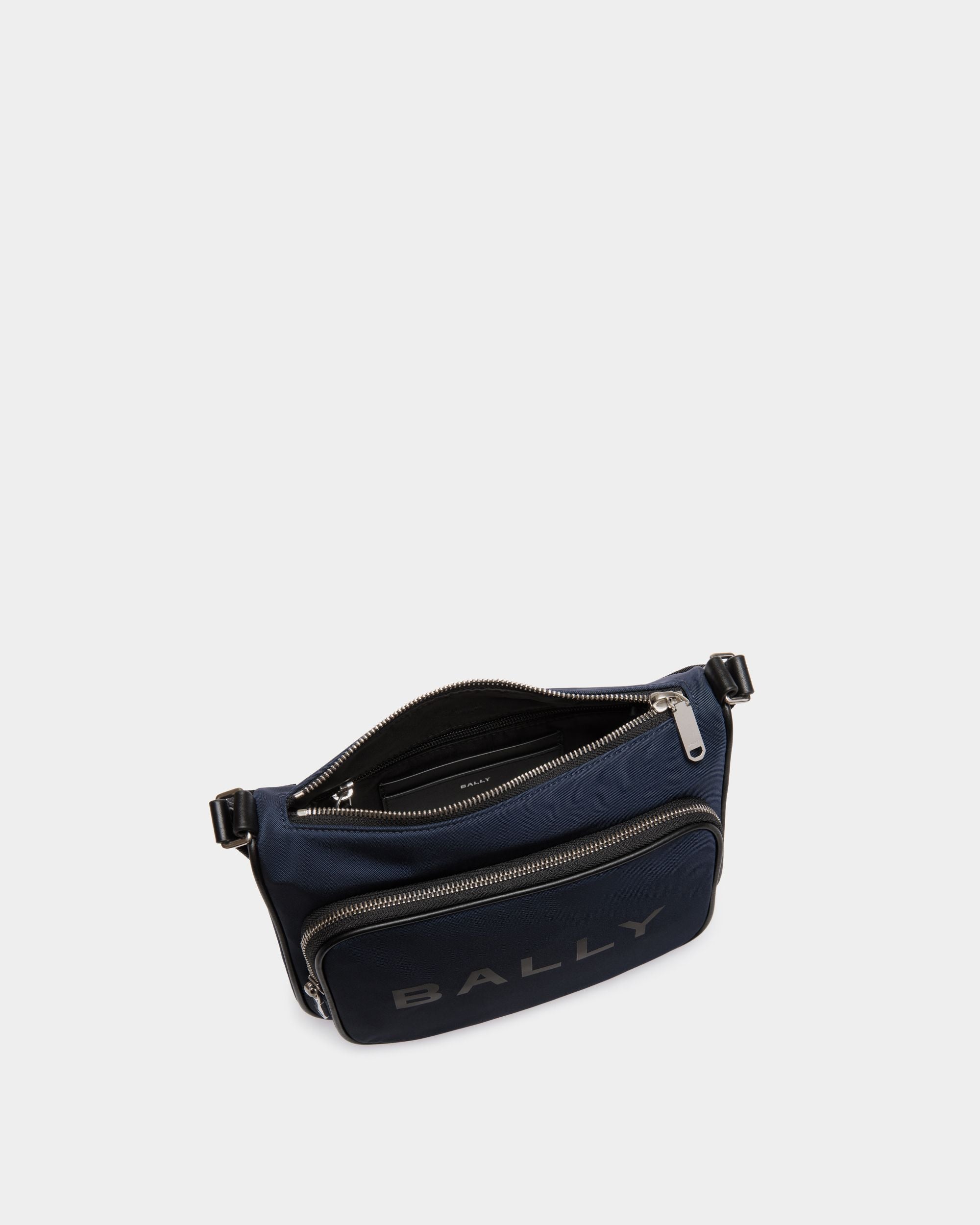 Bally Global - Bar Crossbody In Blue Nylon - Blue
