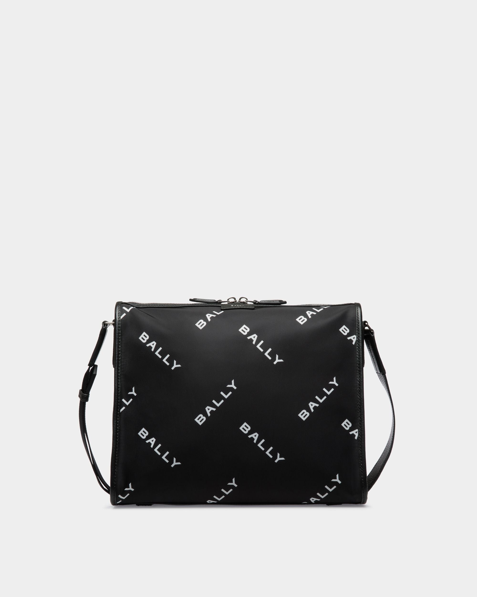 Bally Global - Sac À Bandoulière Code En Nylon Noir Avec Imprimé Logo - Noir
