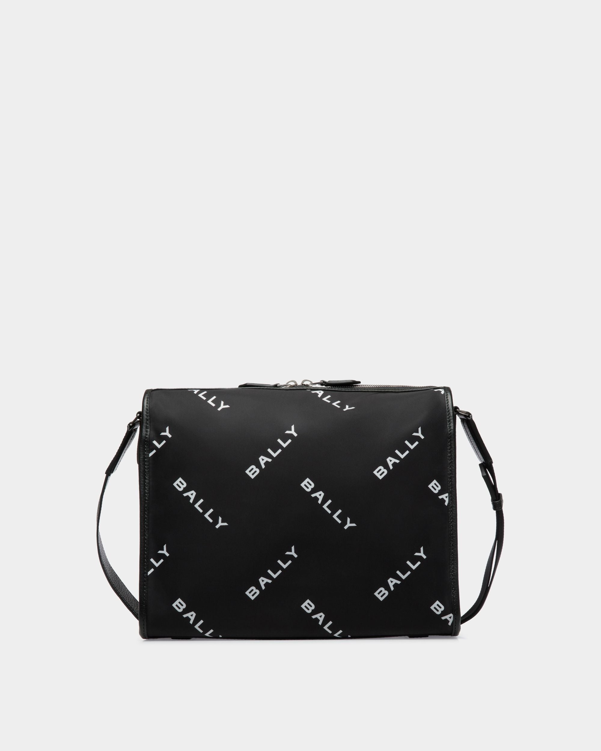 Bally Global - Sac À Bandoulière Code En Nylon Noir Avec Imprimé Logo - Noir